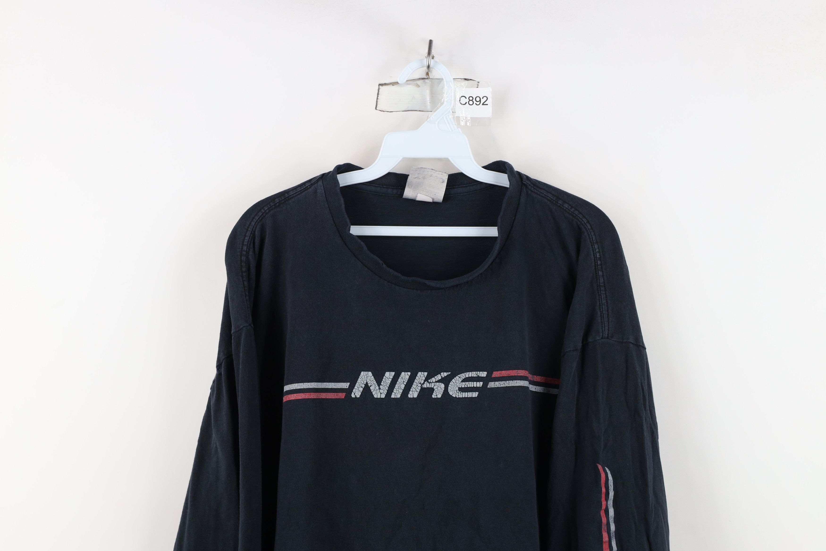 Nike Vintage 90s Y2K Nike Scott Mini Swoosh Long Sleeve T-Shirt Size US XL / EU 56 / 4 - 2 Thumbnail