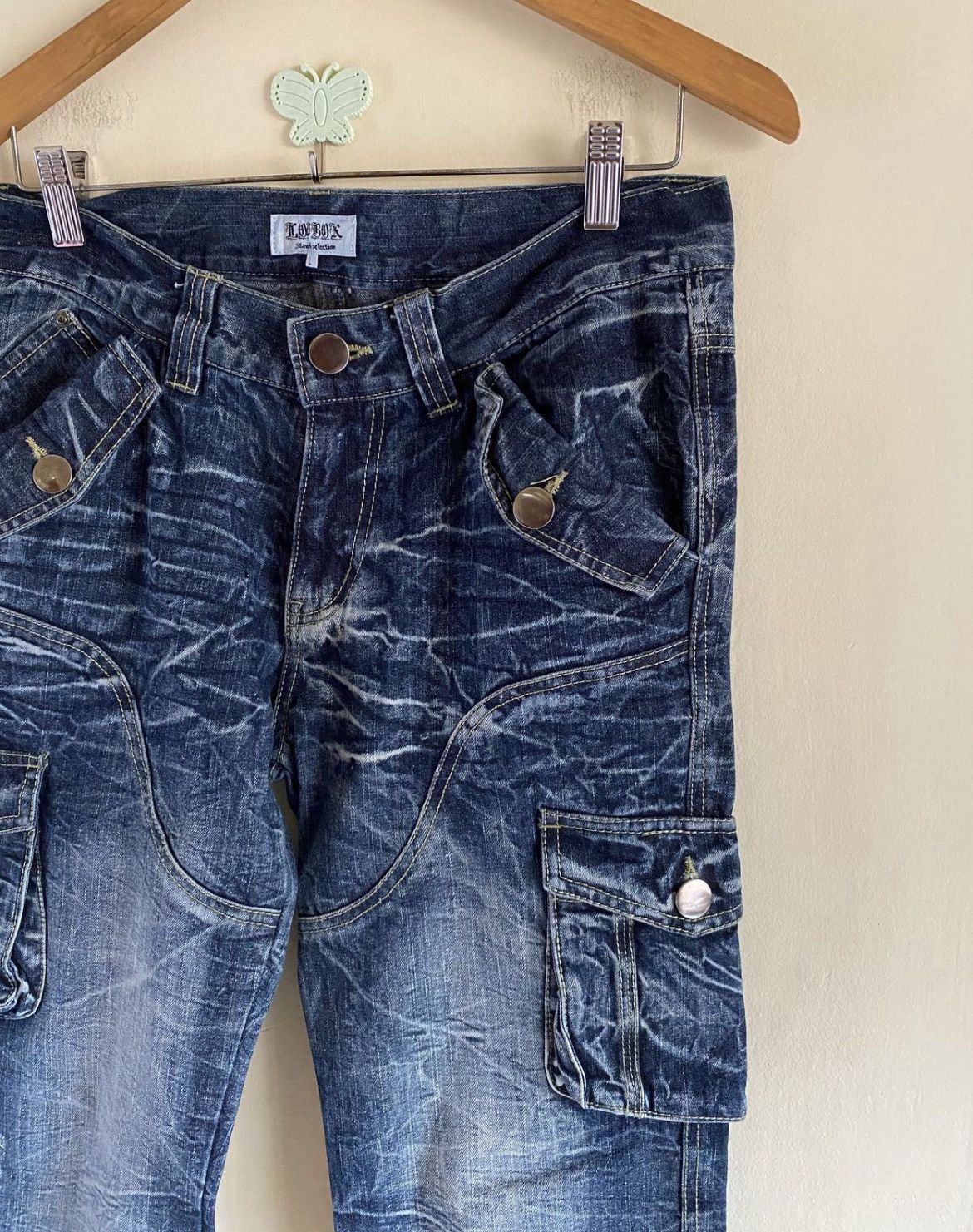 LOWBOX Japanese Fashion LowBox Cargo Jeans Size US 34 / EU 50 - 2 Thumbnail
