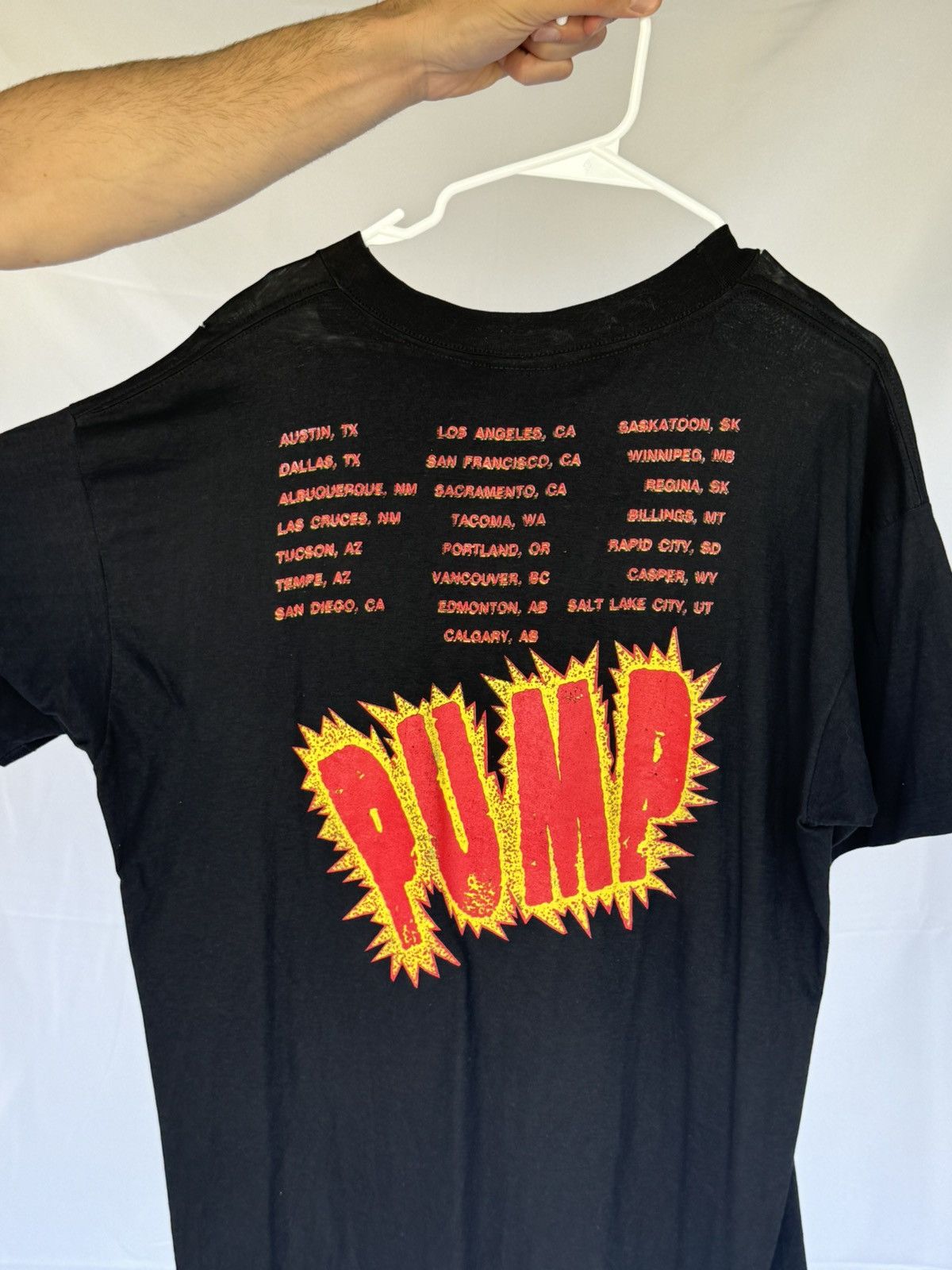 Vintage 1989 Aerosmith - PUMP Vintage T- Shirt - Black - XL Size US XL / EU 56 / 4 - 2 Thumbnail