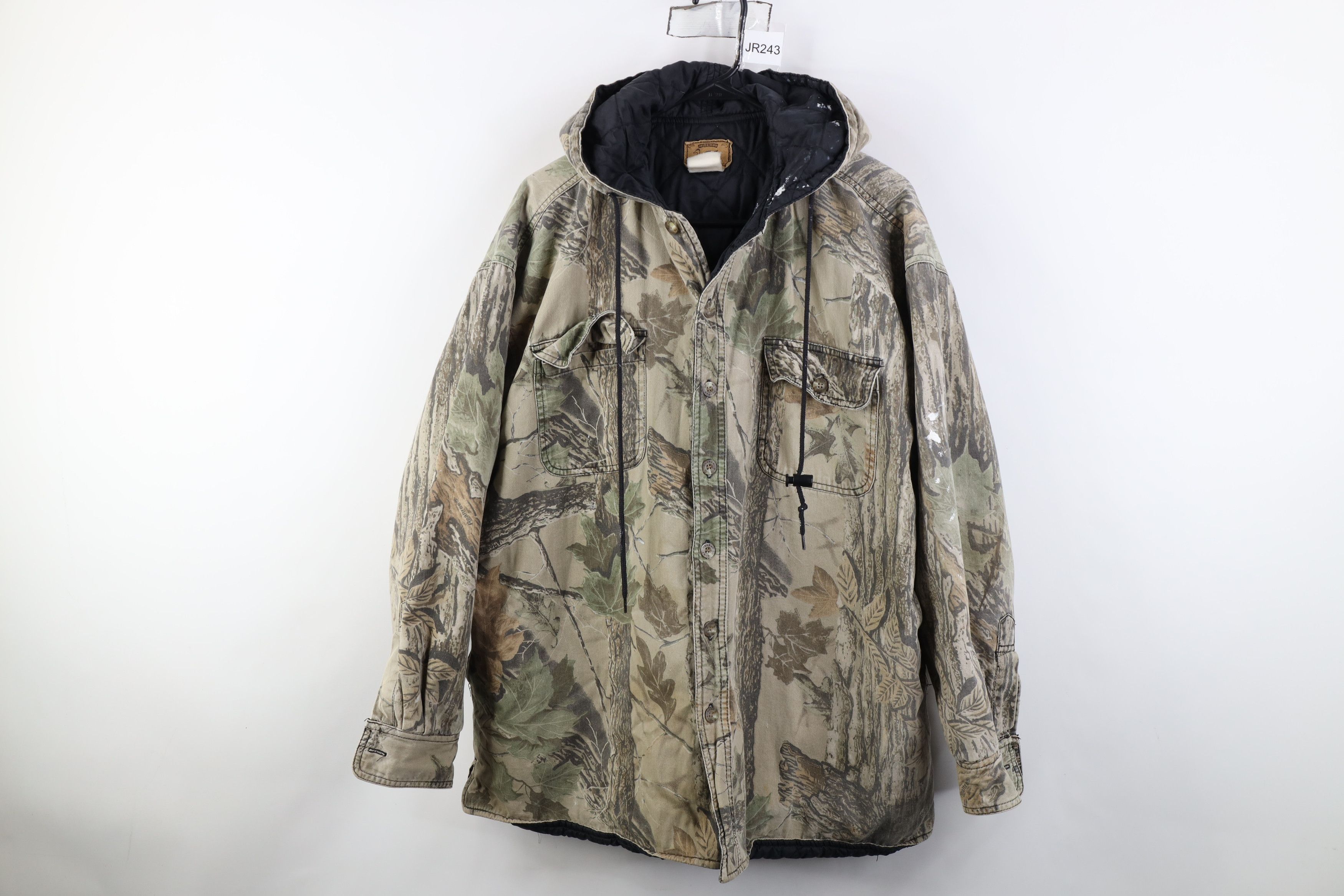 Vintage Vintage 90s Streetwear Camouflage Quilted Hooded Jacket Size US XL / EU 56 / 4 - 1 Thumbnail