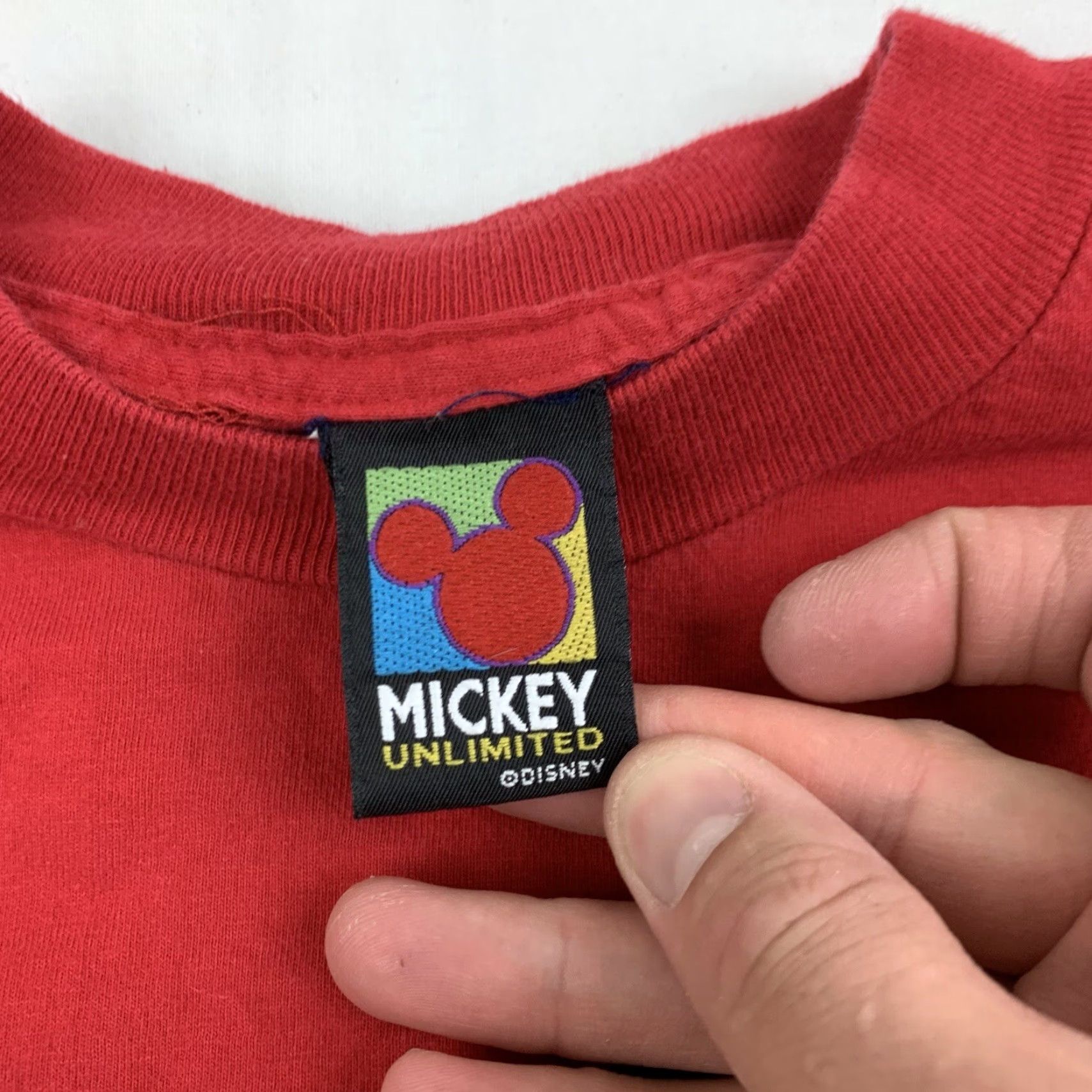 Mickey Unlimited VINTAGE Mickey Mouse Shirt Adult M Red Disney World Florida 90s Mens Size US M / EU 48-50 / 2 - 3 Thumbnail