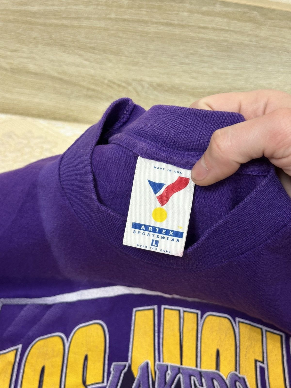NBA 🔥 90s Lakers Los Angeles NBA Basketball Vintage T Shirt USA Size US L / EU 52-54 / 3 - 5 Thumbnail