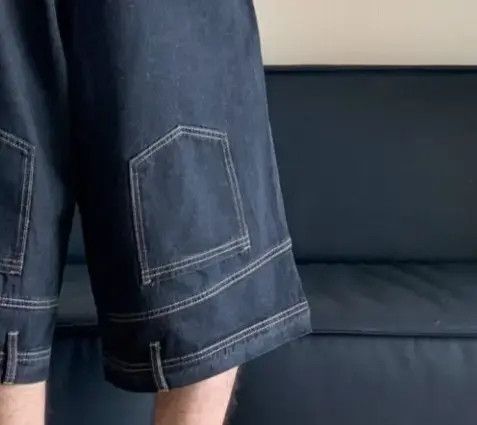 VIBE Inverted Denim Jorts Vintage Style Baggy Hip Hop Party Size US 34 / EU 50 - 4 Thumbnail