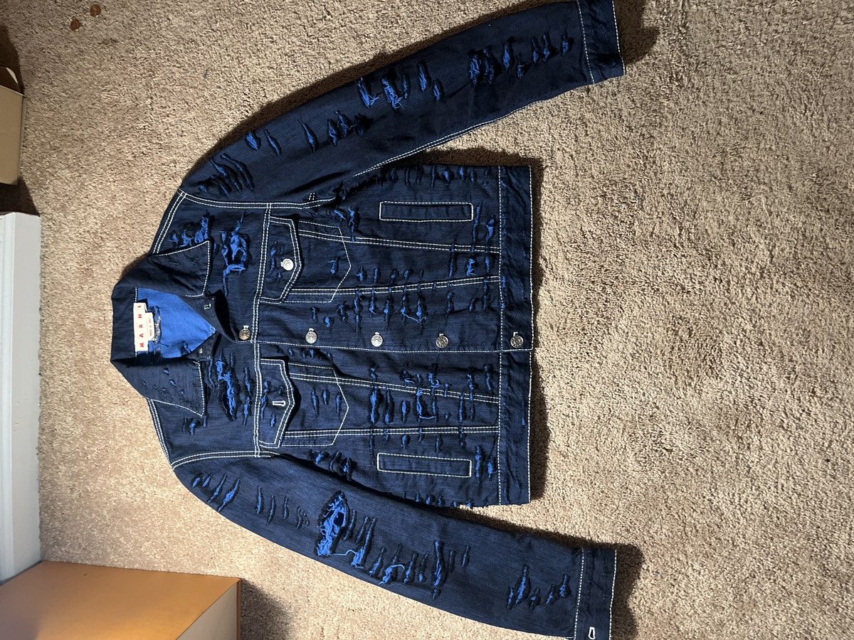 Other Marni blue distressed denim jacket Size US M / EU 48-50 / 2 - 2 Thumbnail