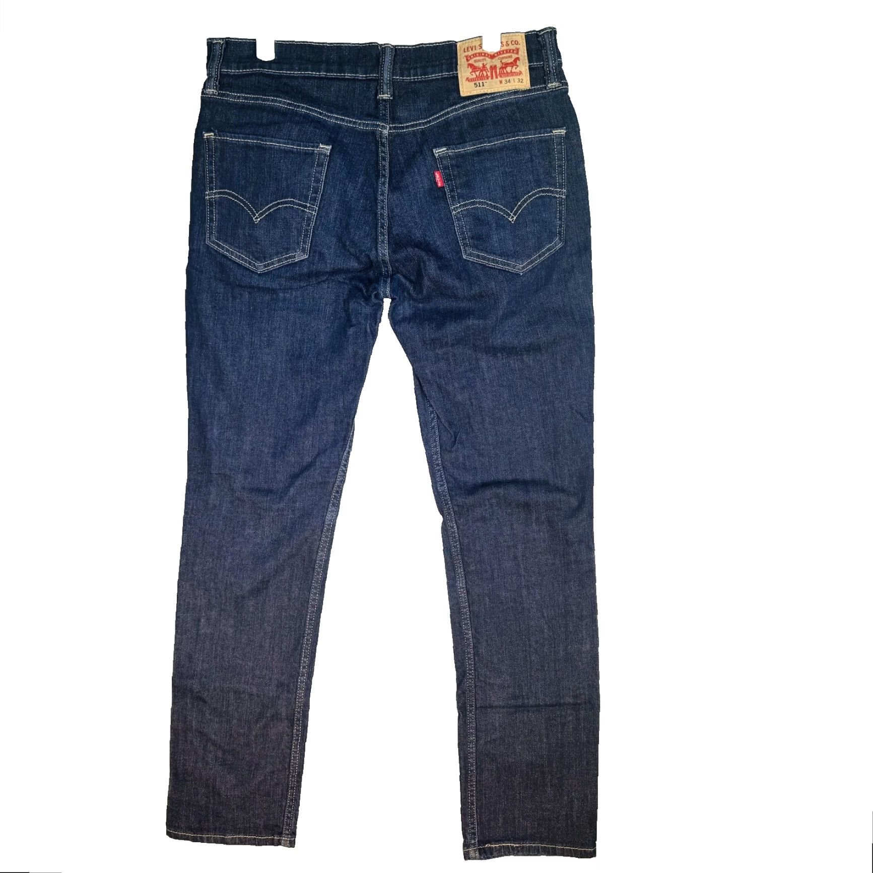 Levi's Levi's 511 Jeans Slim Tapered Dark Wash Blue Denim Zip Fly Size US 34 / EU 50 - 2 Thumbnail