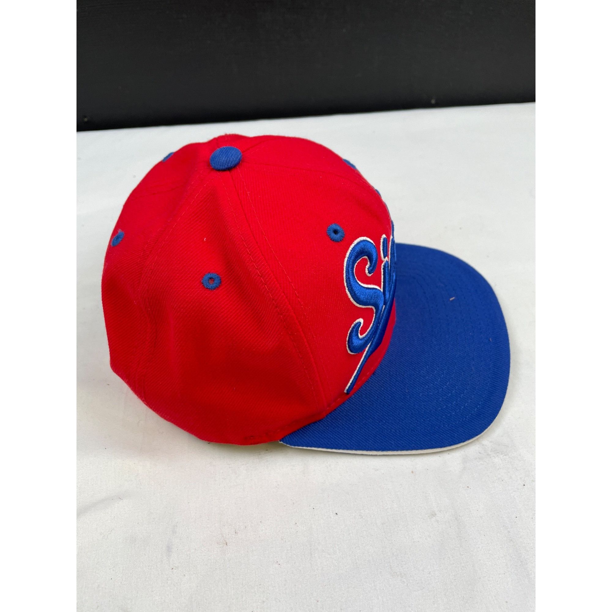 Mitchell & Ness Mitchell & Ness 76ers Red/Blue Unisex Hat /Cap Adjustable fi Size ONE SIZE - 3 Thumbnail