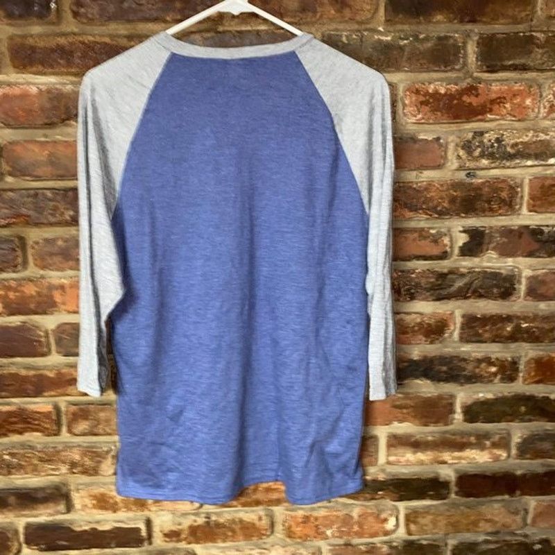 Anvil Anvil Raglan Blue Gray T-Shirt Men's Size Medium Size US M / EU 48-50 / 2 - 2 Thumbnail