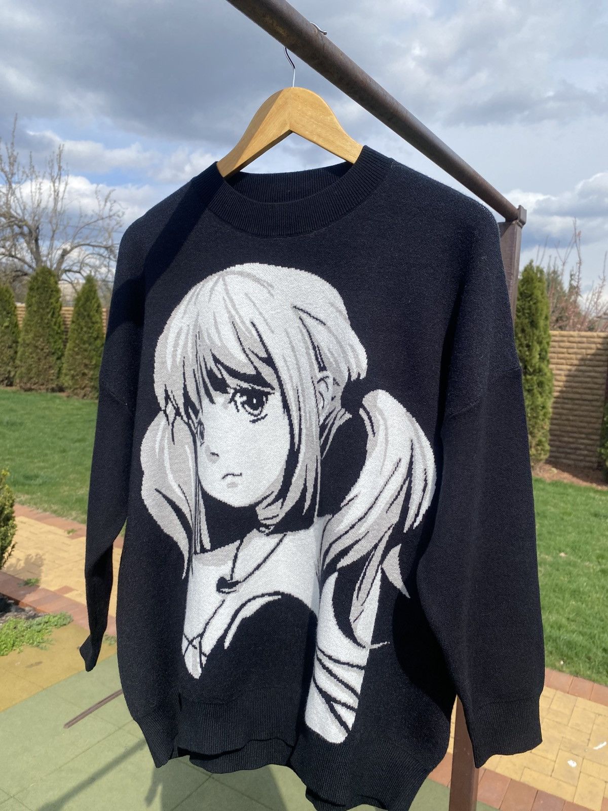 Japanese Brand Anime girl graphic knit sweater, oversized pullover Size L / US 10 / IT 46 - 6 Thumbnail