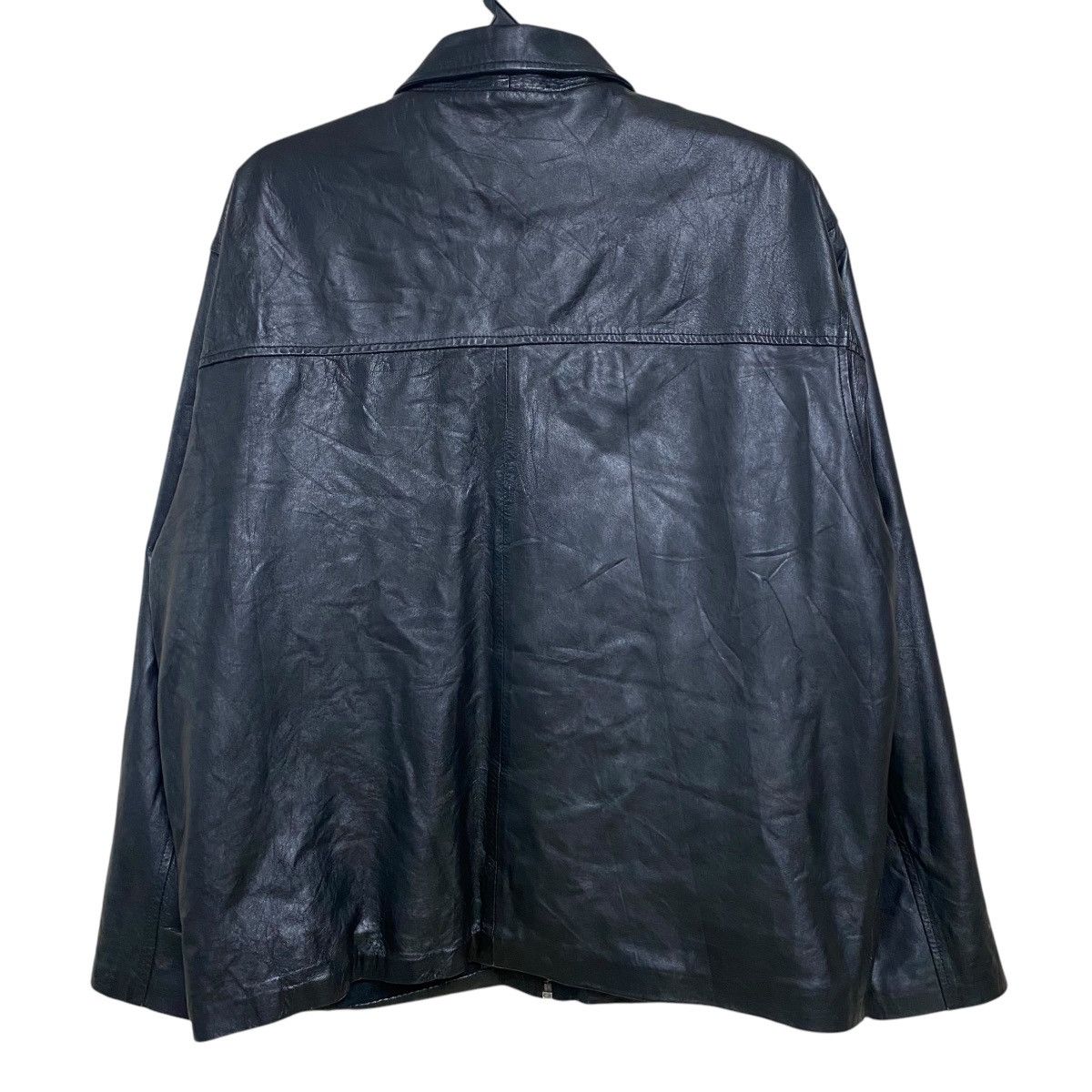 Polo Ralph Lauren Vintage Polo Ralph Lauren Black Leather Jacket Oversized Size US M / EU 48-50 / 2 - 2 Thumbnail