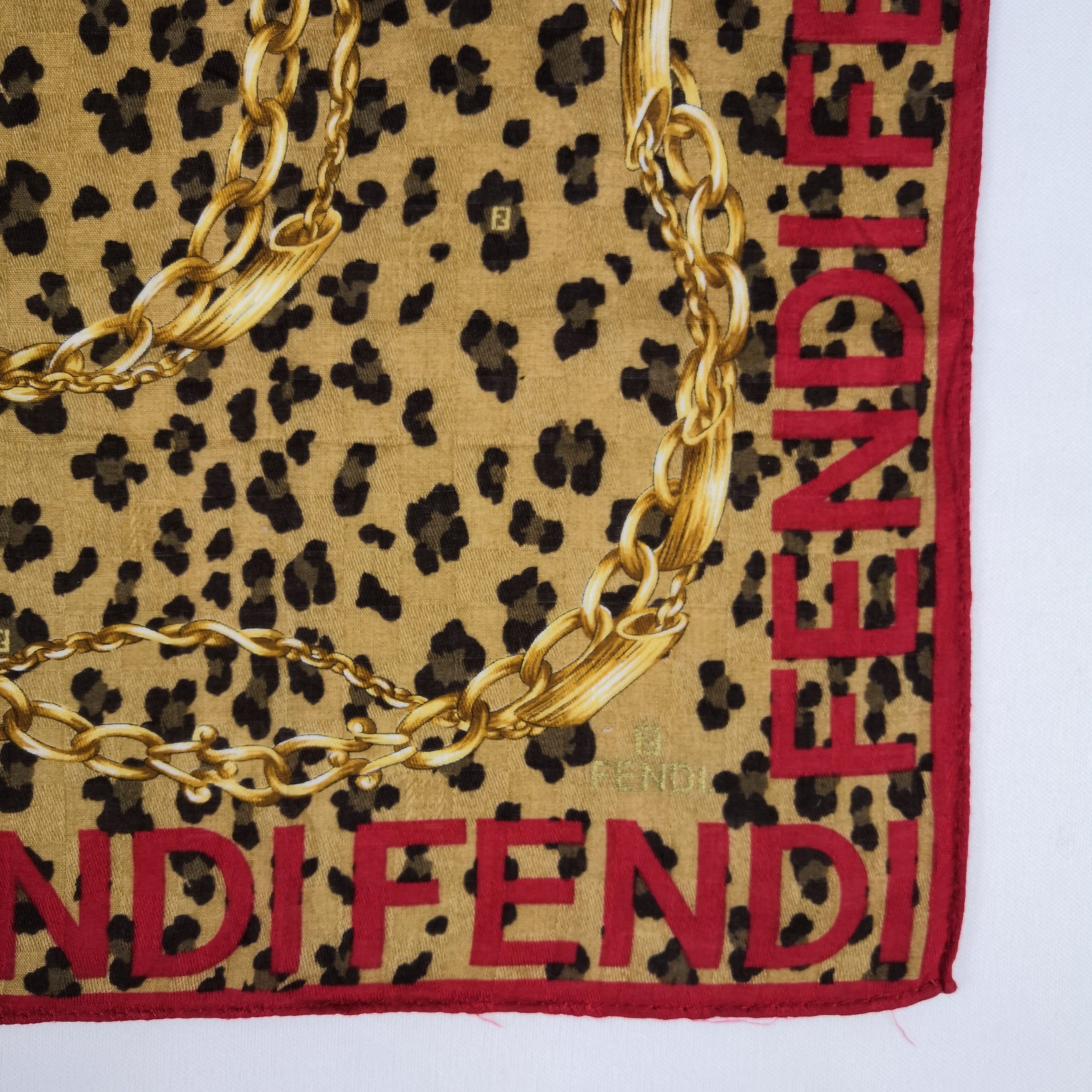 Japanese Brand Vintage Fendi Handkerchief Neckerchief Bandana - AC72056 Size ONE SIZE - 3 Thumbnail