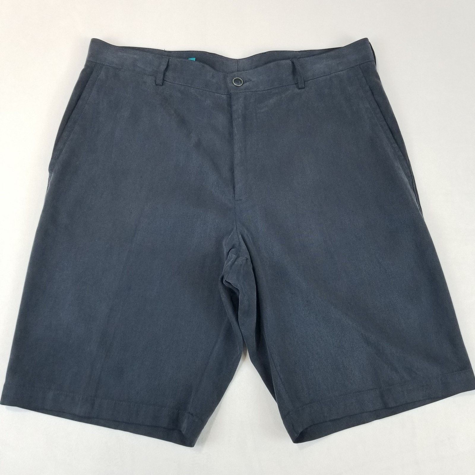 Tori Richard Tori Richard Shorts Mens 35 Blue Flat Front Chino Size US 35 - 1 Thumbnail