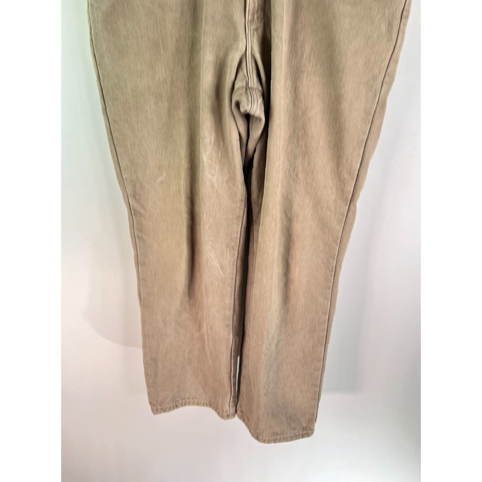 Vintage L.L. Bean Natural Fit Lined Jeans Mens Relaxed Size 42x30 Beige Denim 5-Pocket High Rise Nature Size US 42 / EU 58 - 3 Thumbnail