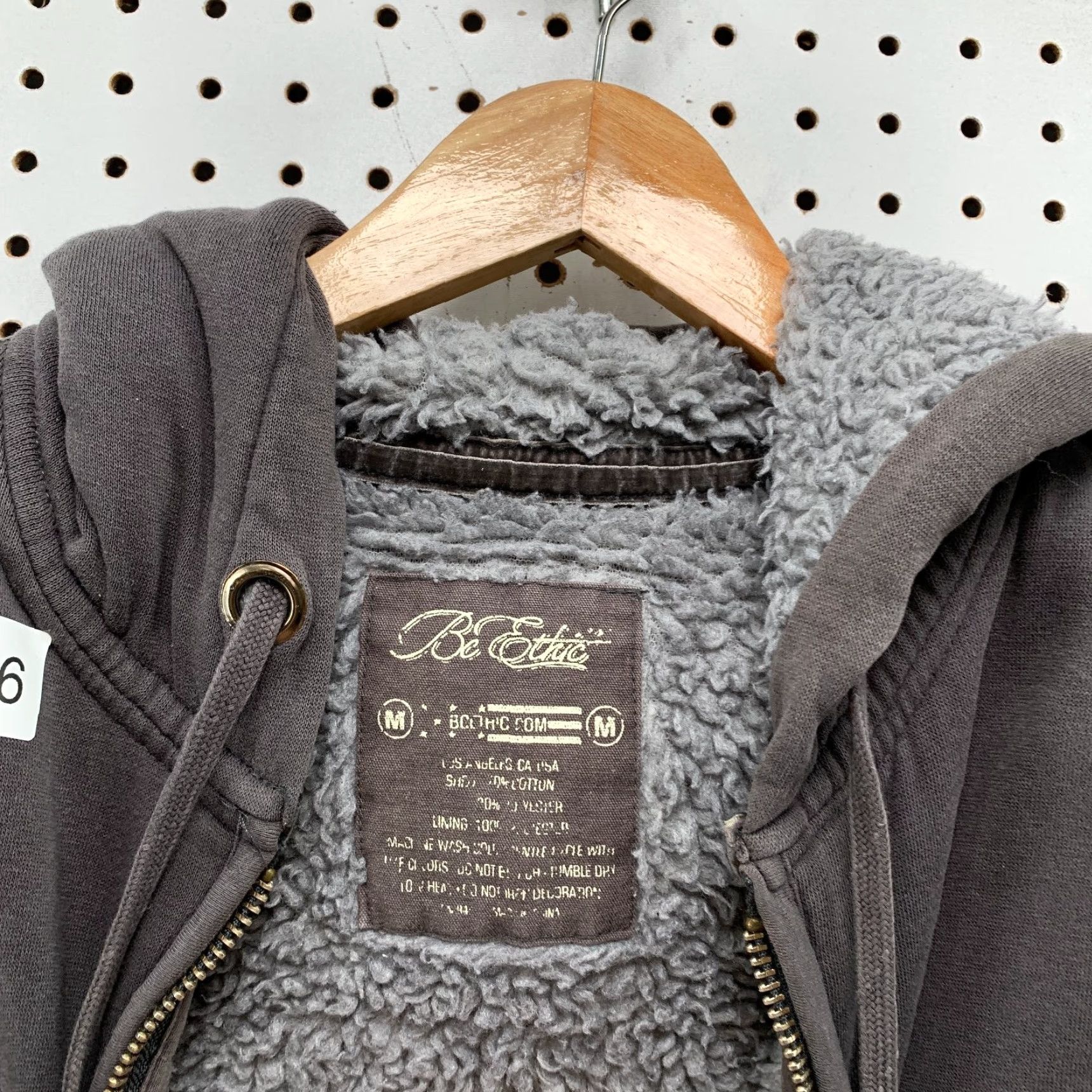 Vintage VINTAGE BC Ethic Hoodie Sweatshirt Mens M Gray Lined Sherpa Y2K Skate Heavy Size US M / EU 48-50 / 2 - 3 Thumbnail