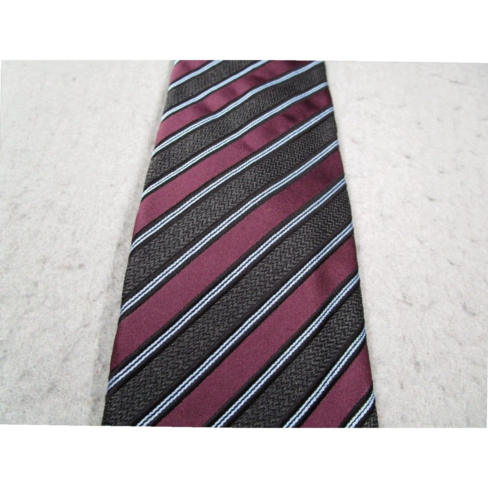 Canali Canali Silk Red Striped Classic Tie Mens Size ONE SIZE - 3 Thumbnail