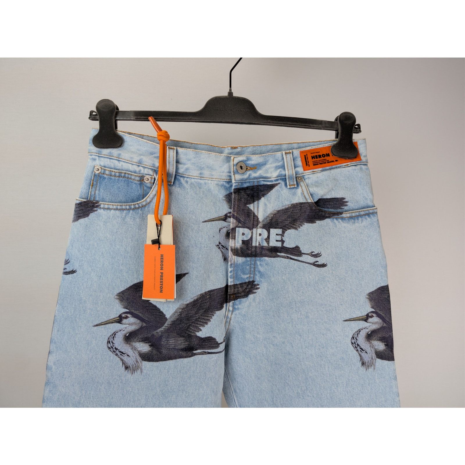 Heron Preston o1rshd1 Printed 5 Pockets Vintage Denim Jeans in Blue Size US 30 / EU 46 - 3 Thumbnail