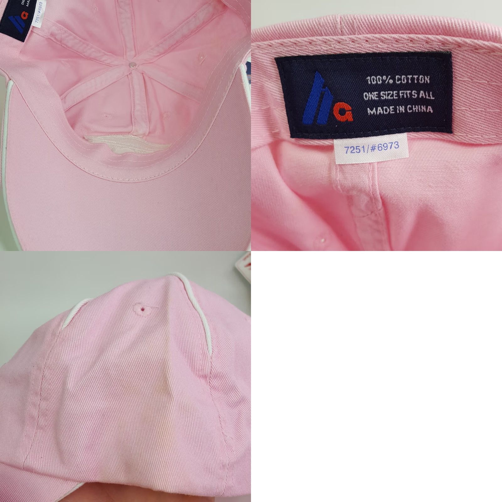 Pinko VTG UNCW University Of Wilmington Women's Pink Snapback Hat Baseball Cap College Hat Pink 90s School Sports Women Mens Size ONE SIZE - 8 Thumbnail
