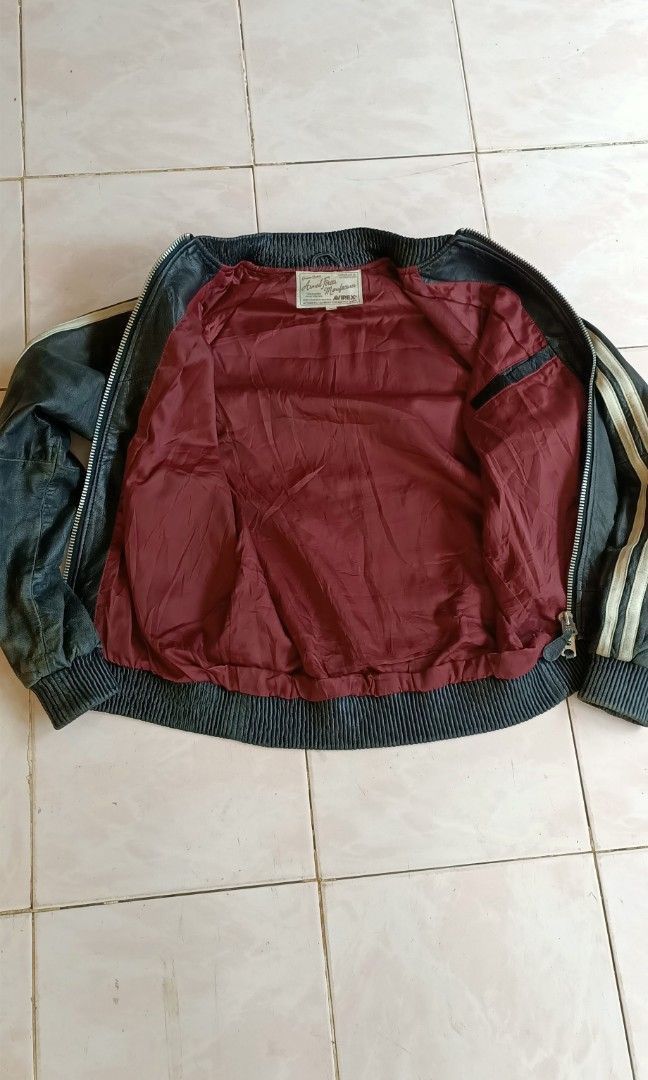 Genuine Leather Vintage Avirex Leather Track Jacket — Japan Market Exclusive Size US M / EU 48-50 / 2 - 6 Thumbnail