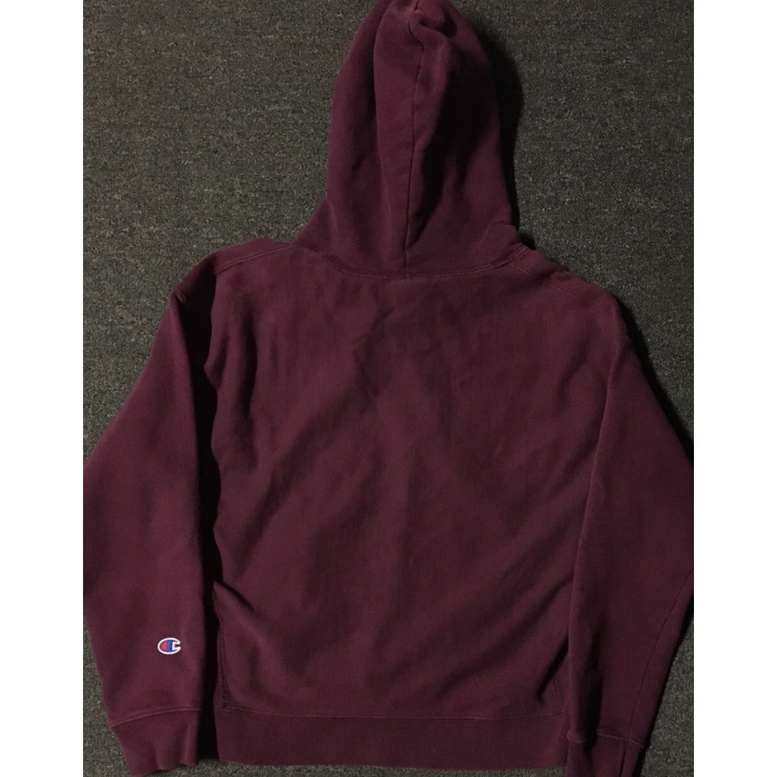 Champion VINTAGE Champion Reverse Weave Hoodie Maroon Women L 90s Grunge Urban Outfitters Pullover Reversible Track & Field Style Size L / US 10 / IT 46 - 3 Thumbnail