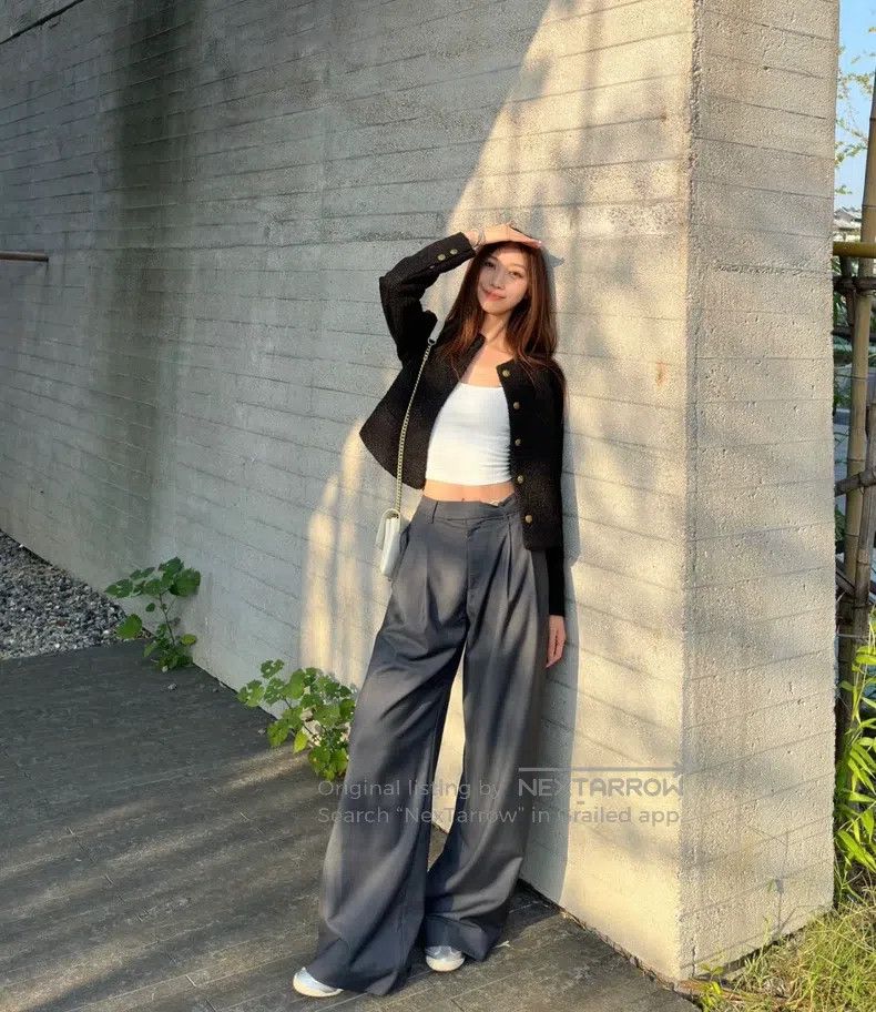 The Row The Row size 0 Black double-draped wide-leg pants Size 24" / US 00 / IT 34 - 6 Thumbnail