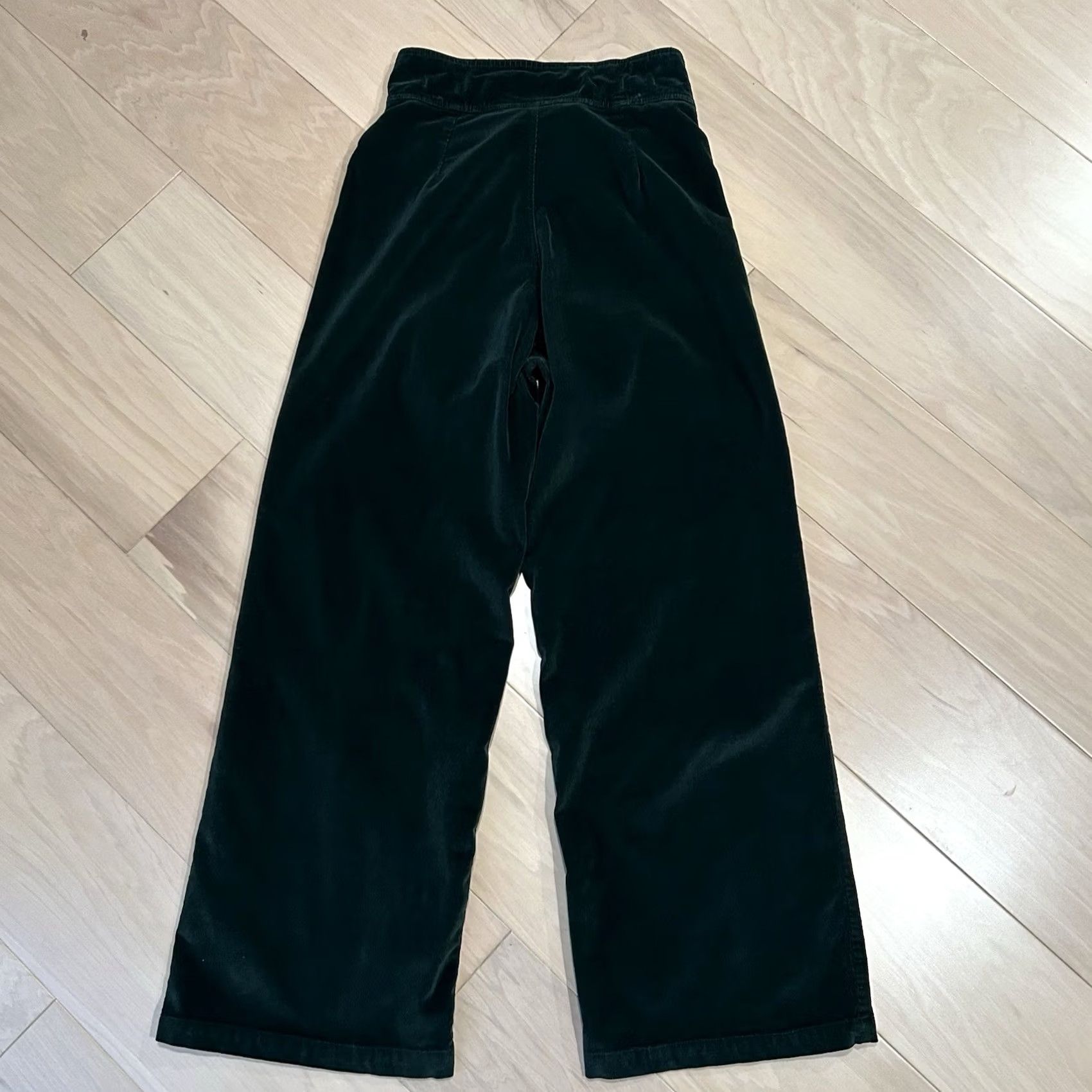 Vintage Sugarhigh Lovestoned Woody Pant Stretch Cord Trousers Women’s 8 Green Wide Leg Casual Workwear Travel 30 Inseam 30 Waist N/A Womens Size 30" / US 8 / IT 44 - 3 Thumbnail