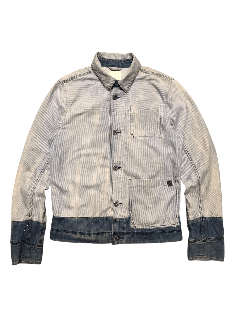 Diesel Diesel Denim Striped Cotton Jacket Shacket Buttons Faded Size US S / EU 44-46 / 1 - 1 Thumbnail