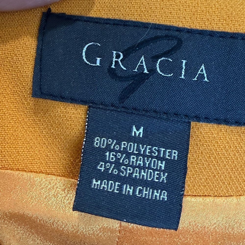 Other Gracia size medium, orange peplum short sleeve shirt Size M / US 6-8 / IT 42-44 - 4 Thumbnail