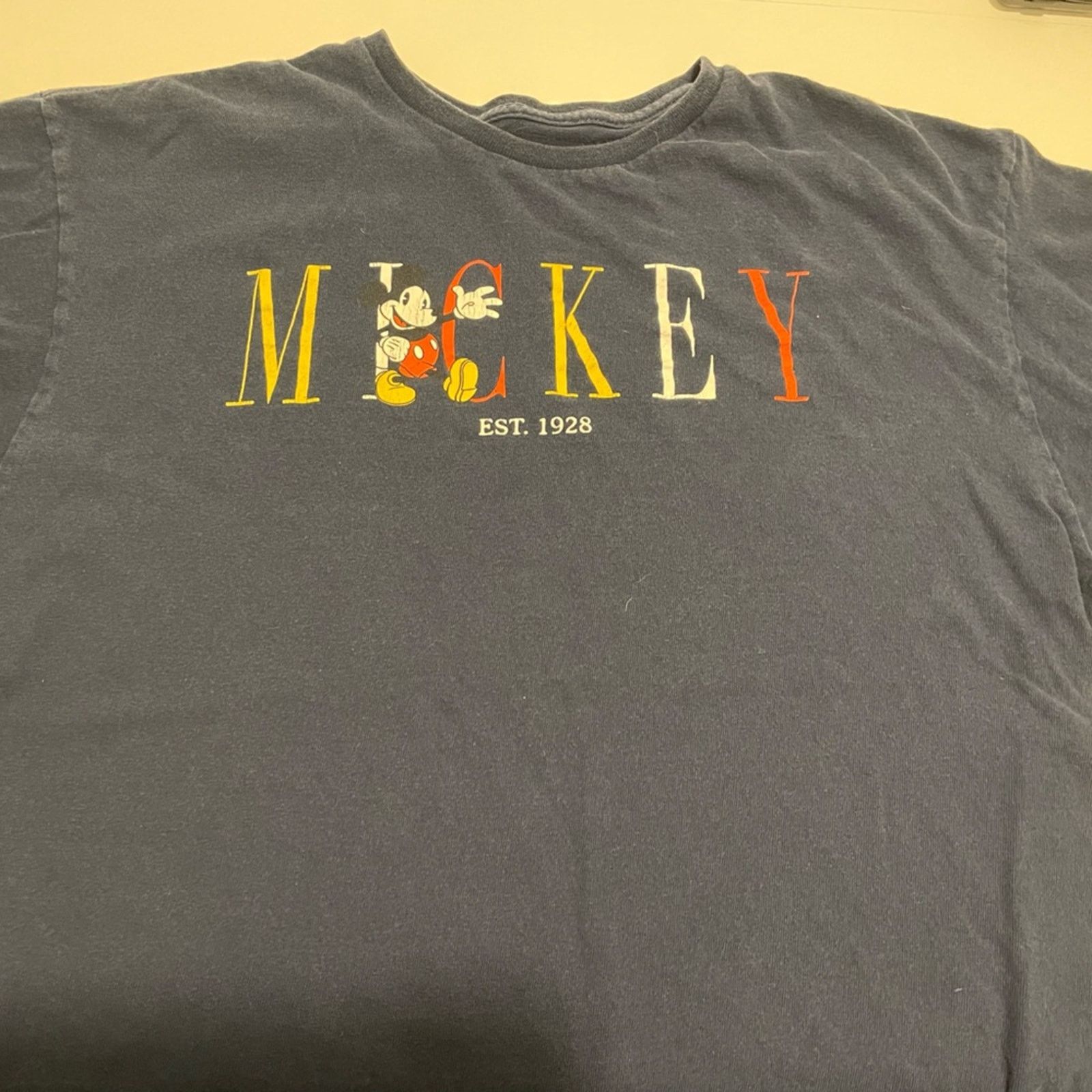 Disney Disney Vintage Style Mickey Mouse Navy T-Shirt Large Unisex Size US L / EU 52-54 / 3 - 1 Thumbnail