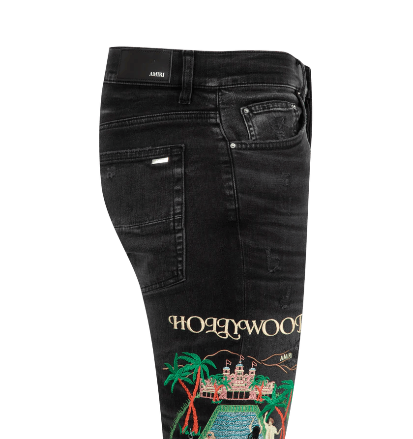 Amiri o1h1sh11225 Ma Cement Trasher Skinny Jean in Black Size US 38 / EU 54 - 3 Thumbnail