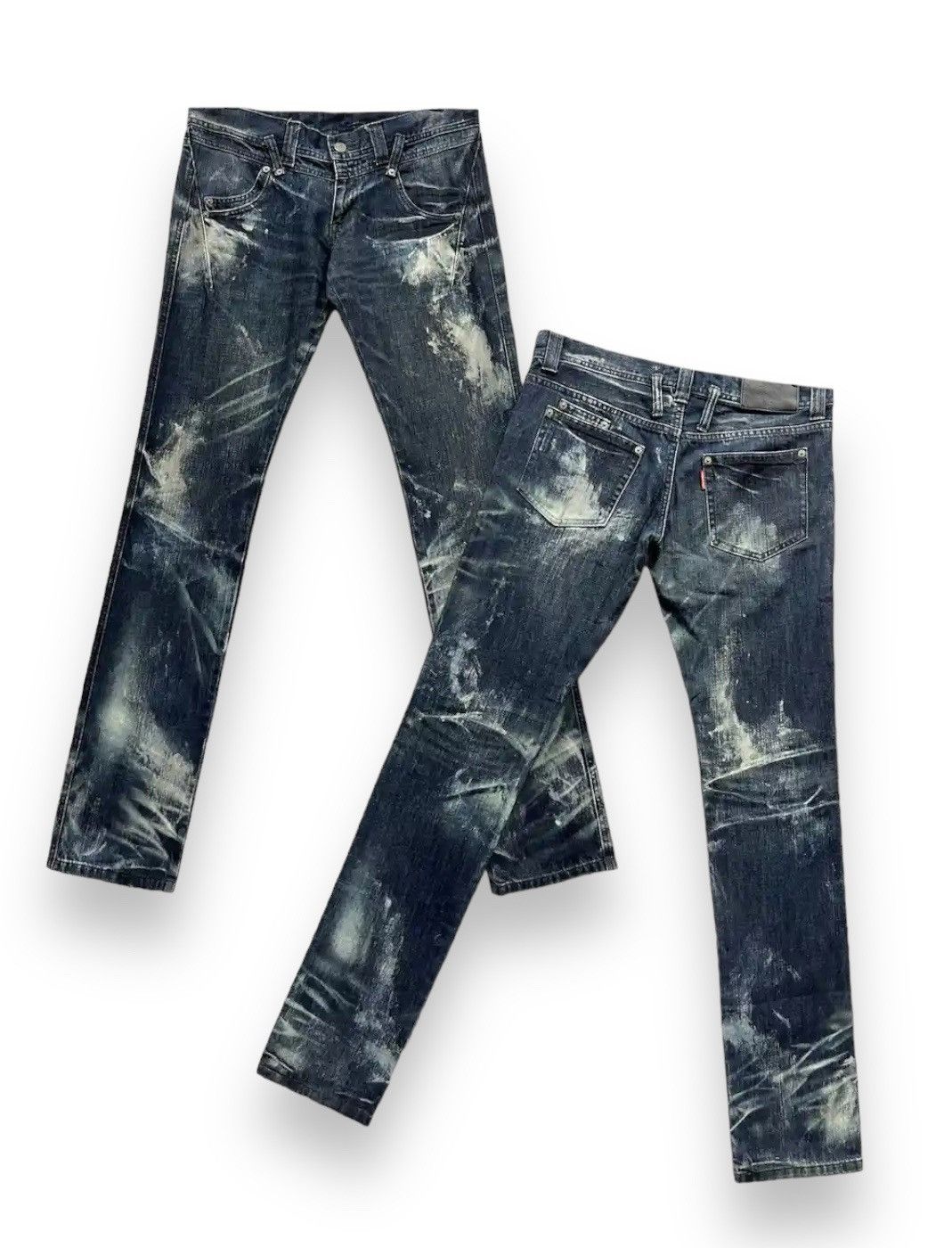 Tornado Mart 🔥TORNADO MART JAPAN Acid Wash Low Rise Slim Fit Long Jeans Size US 31 - 4 Thumbnail
