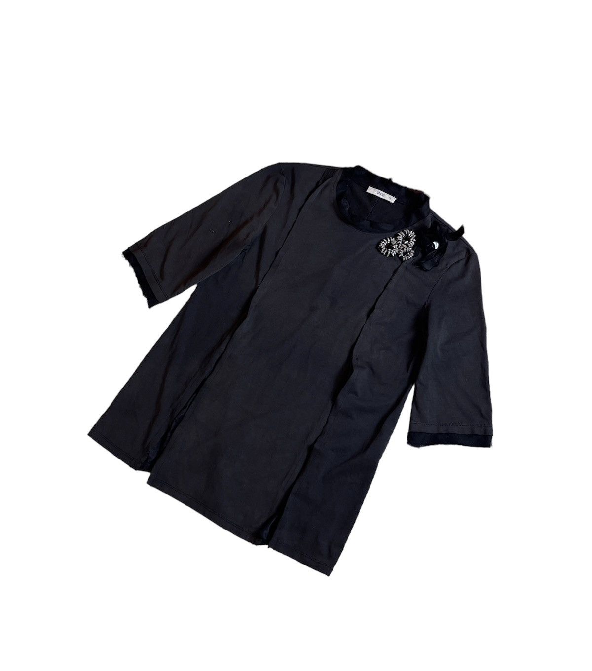 Prada 🔥 Vintage Prada Crystal embellished Shoulder Shirt Size S / US 4 / IT 40 - 3 Thumbnail