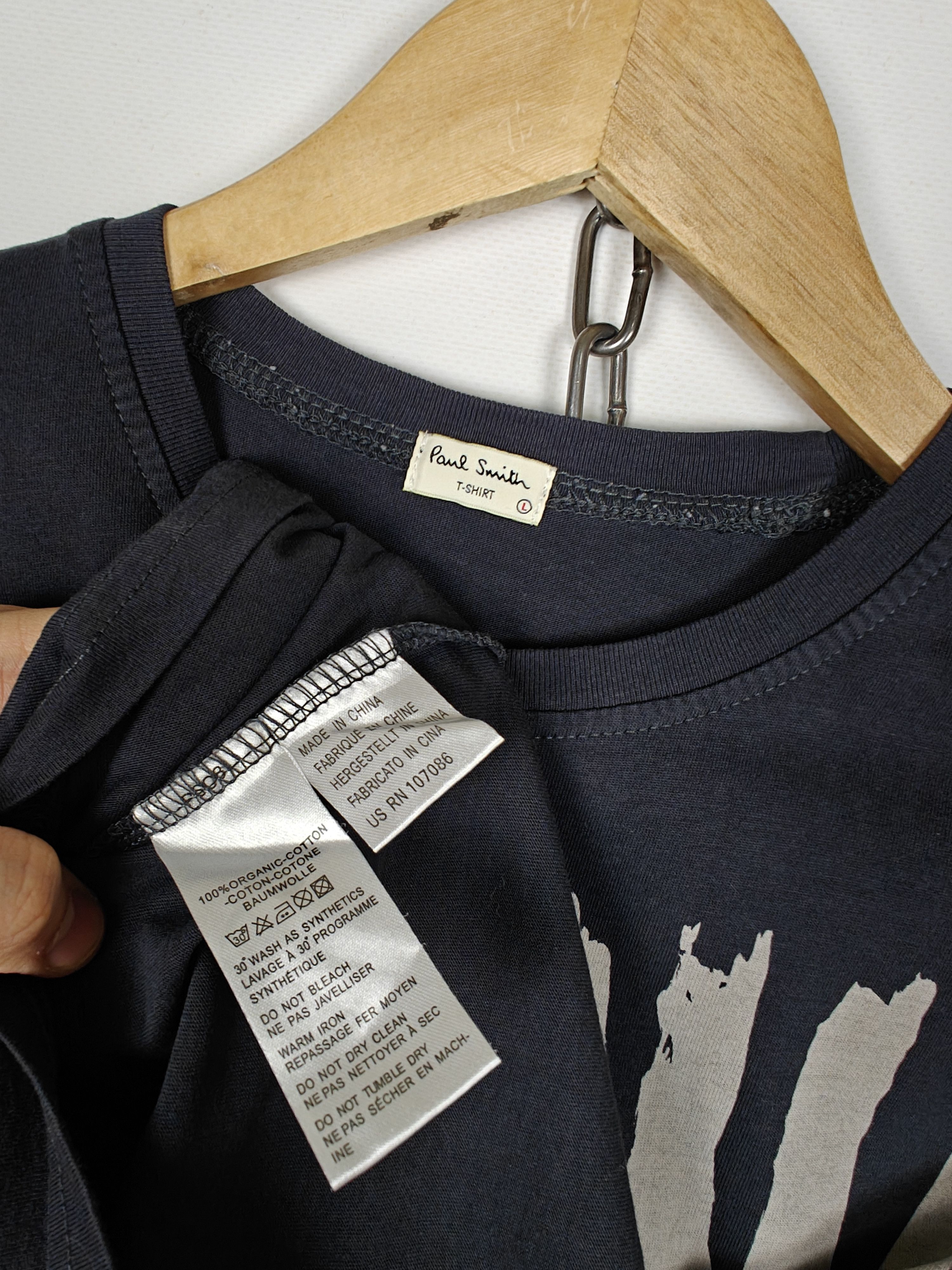 Paul Smith Paul Smith T-Shirt Print Tee Gray size L Size US L / EU 52-54 / 3 - 7 Thumbnail