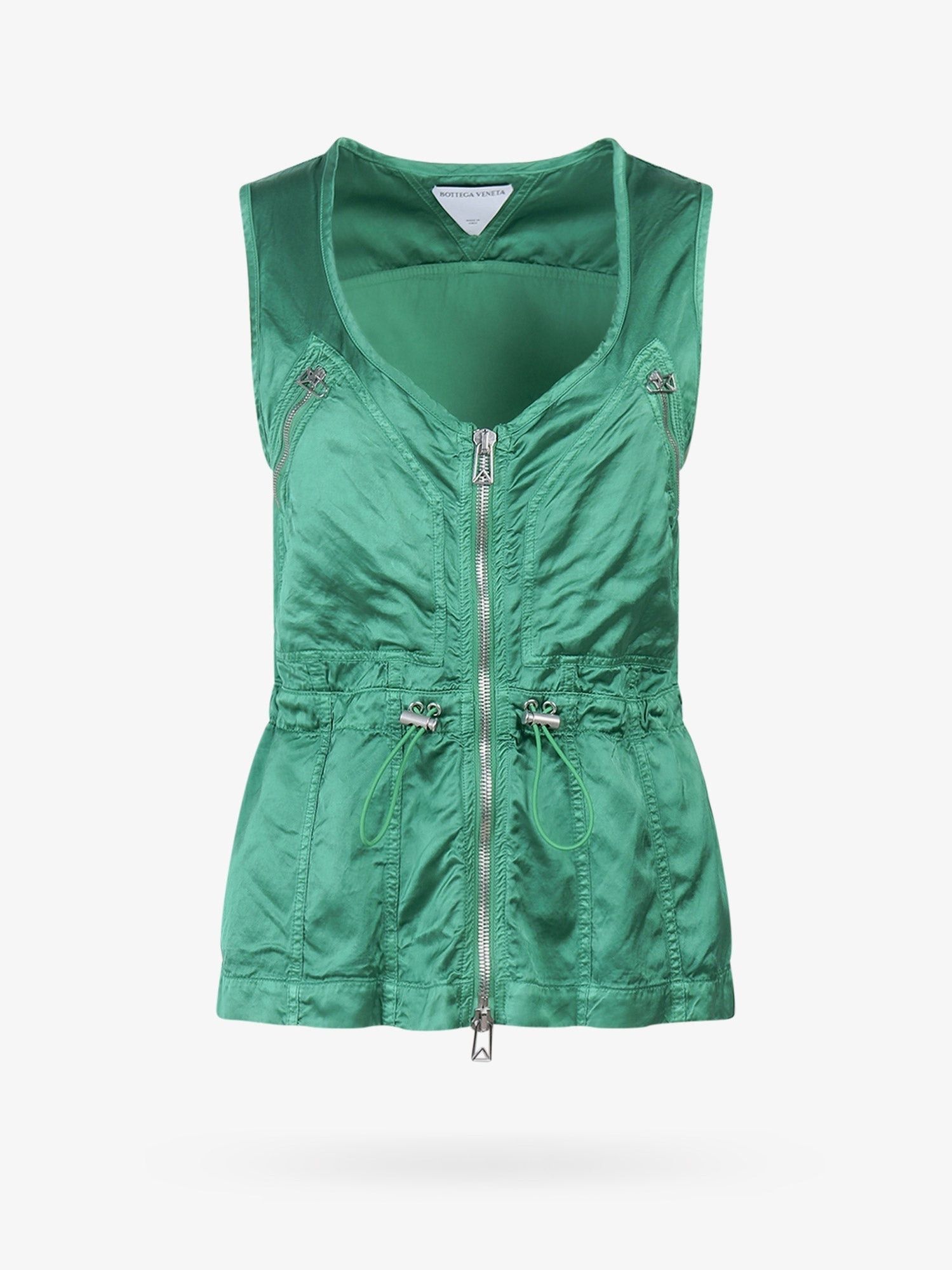 Bottega Veneta o1y0725 Tank Top in Emerald Green Size XS / US 0-2 / IT 36-38 - 1 Thumbnail