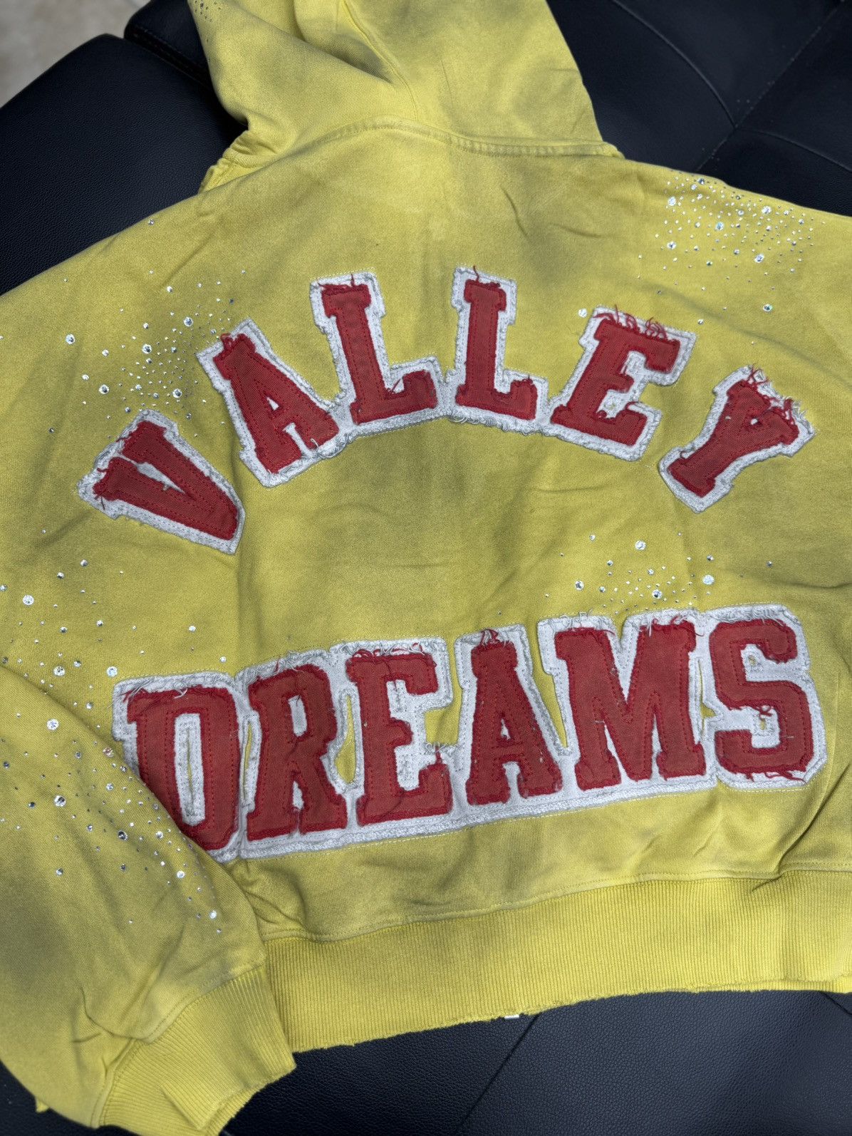 Vale Valley Hoodie Stone Zip Up Yellow Crystals Size Large (NEW) Size US L / EU 52-54 / 3 - 7 Thumbnail