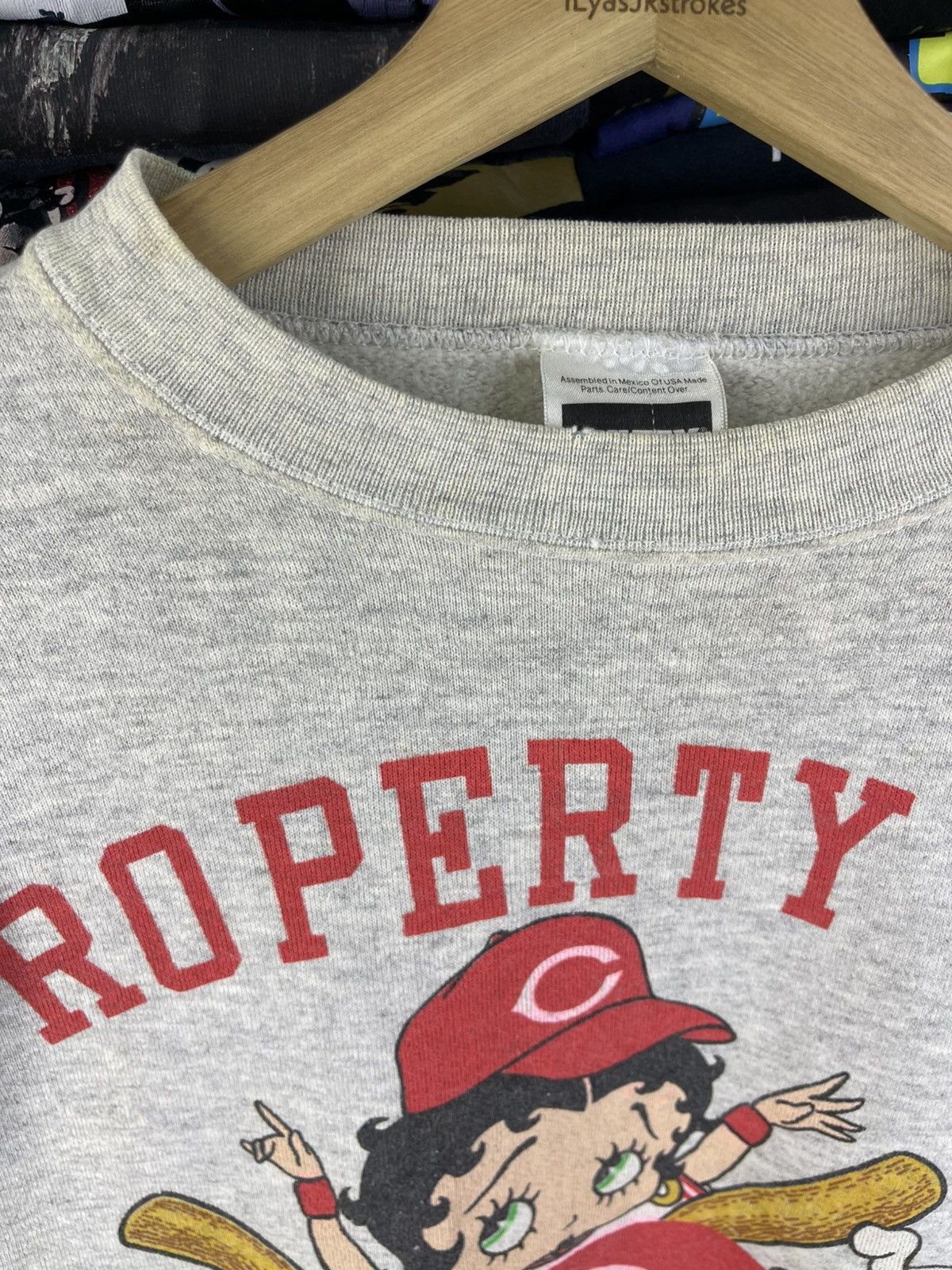 MLB Vintage 90's Betty Boop Cincinnati Reds MLB 1992 Sweatshirt Size US L / EU 52-54 / 3 - 2 Thumbnail
