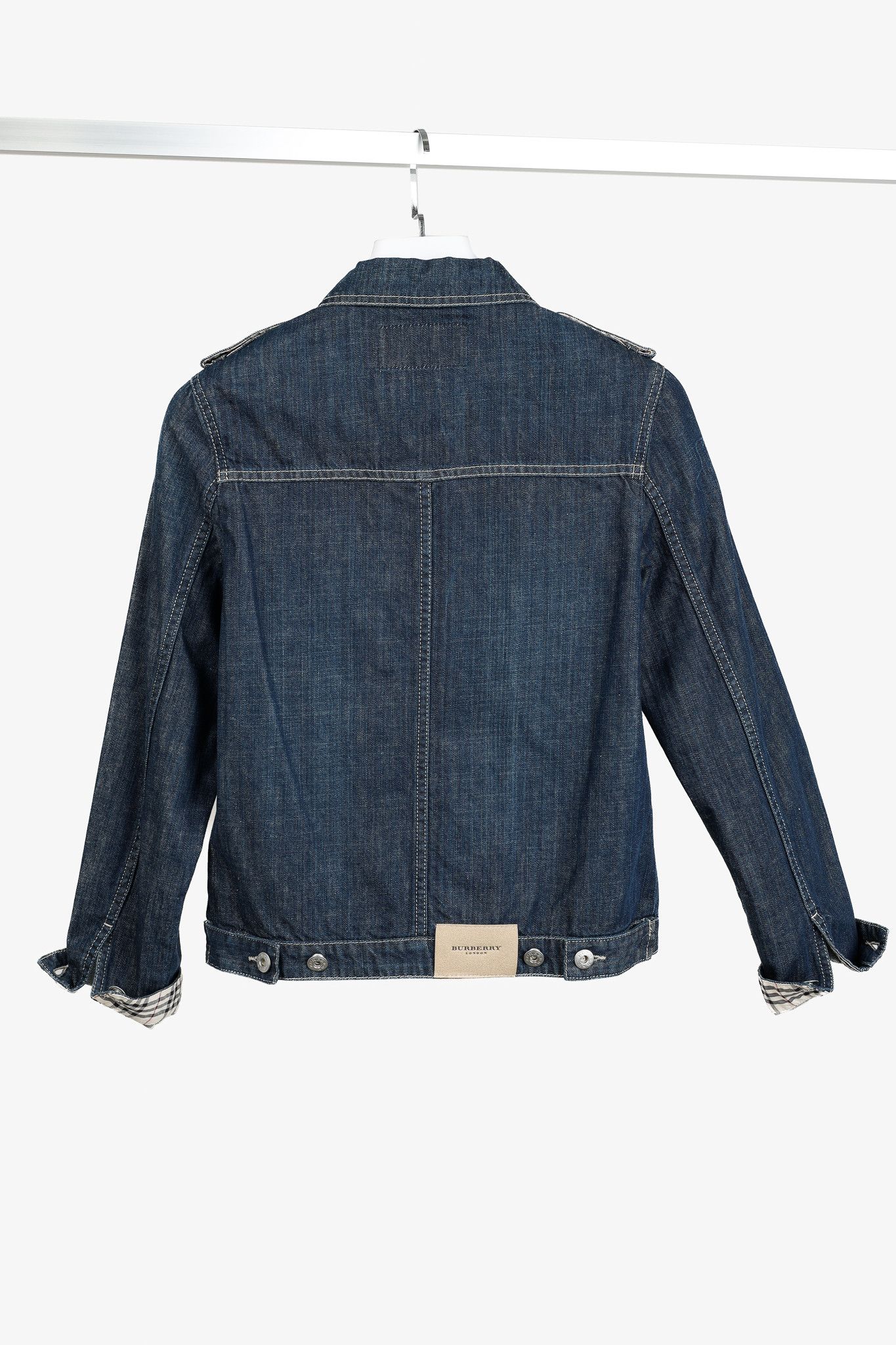 Burberry Burberry Check-Cuff Buttoned Denim Jacket Size XS / US 0-2 / IT 36-38 - 2 Thumbnail