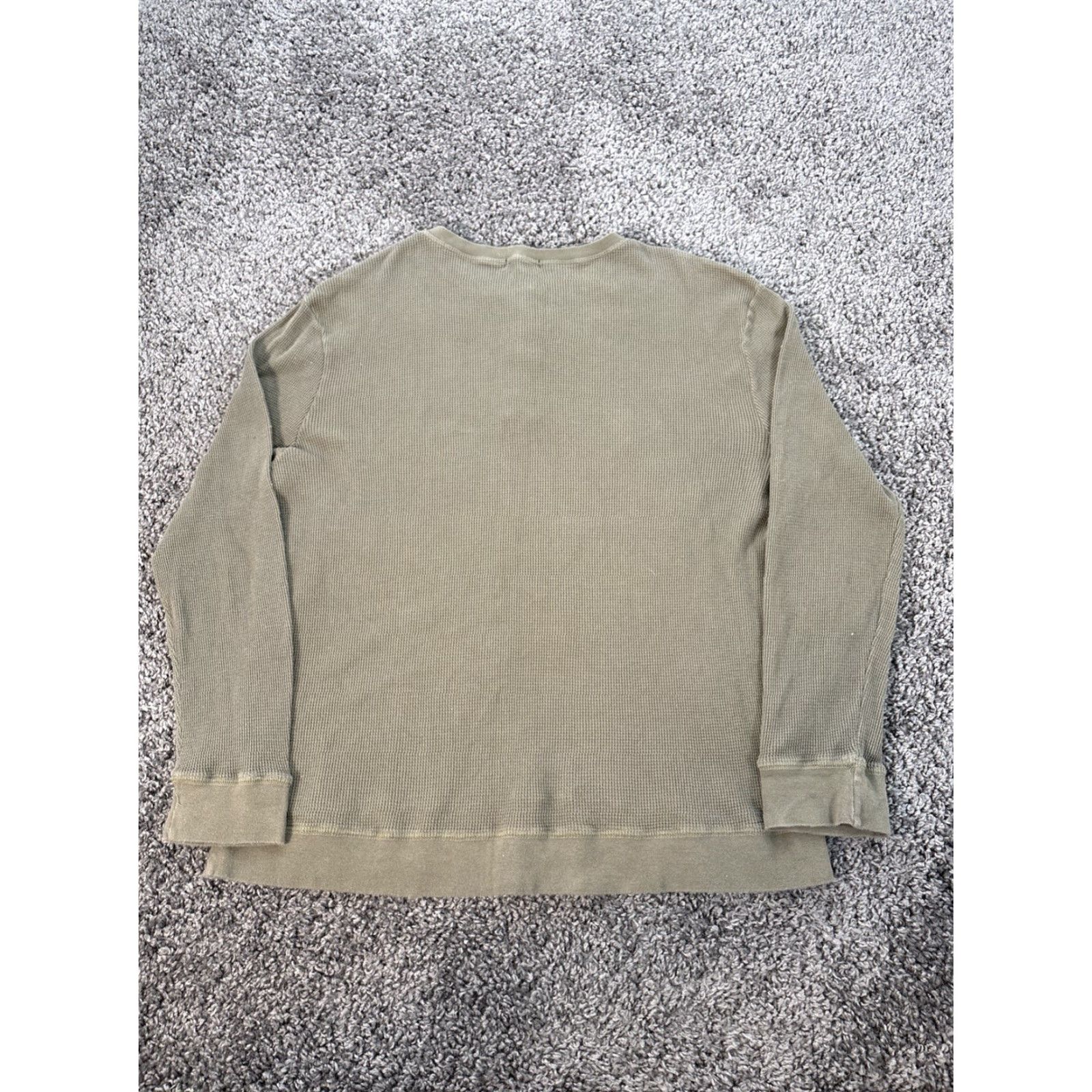 True Religion True Religion Henley Shirt Long Sleeve Button 2XL Mens Green Casual Size US XXL / EU 58 / 5 - 6 Thumbnail