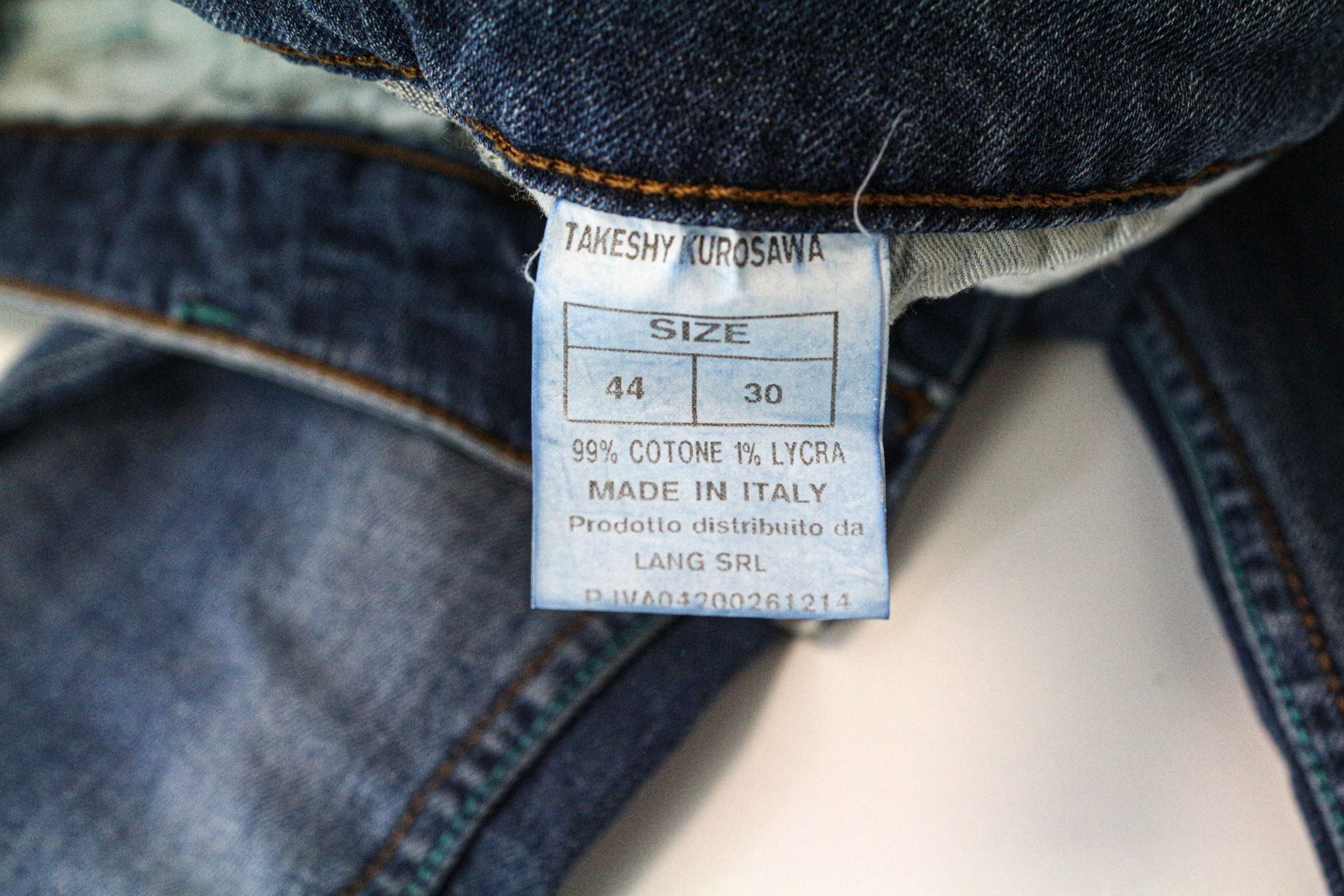 Takeshy Kurosawa TK75 W30 Blue Slim Distressed Stretch Jeans 75907 Size US 30 / EU 46 - 5 Thumbnail