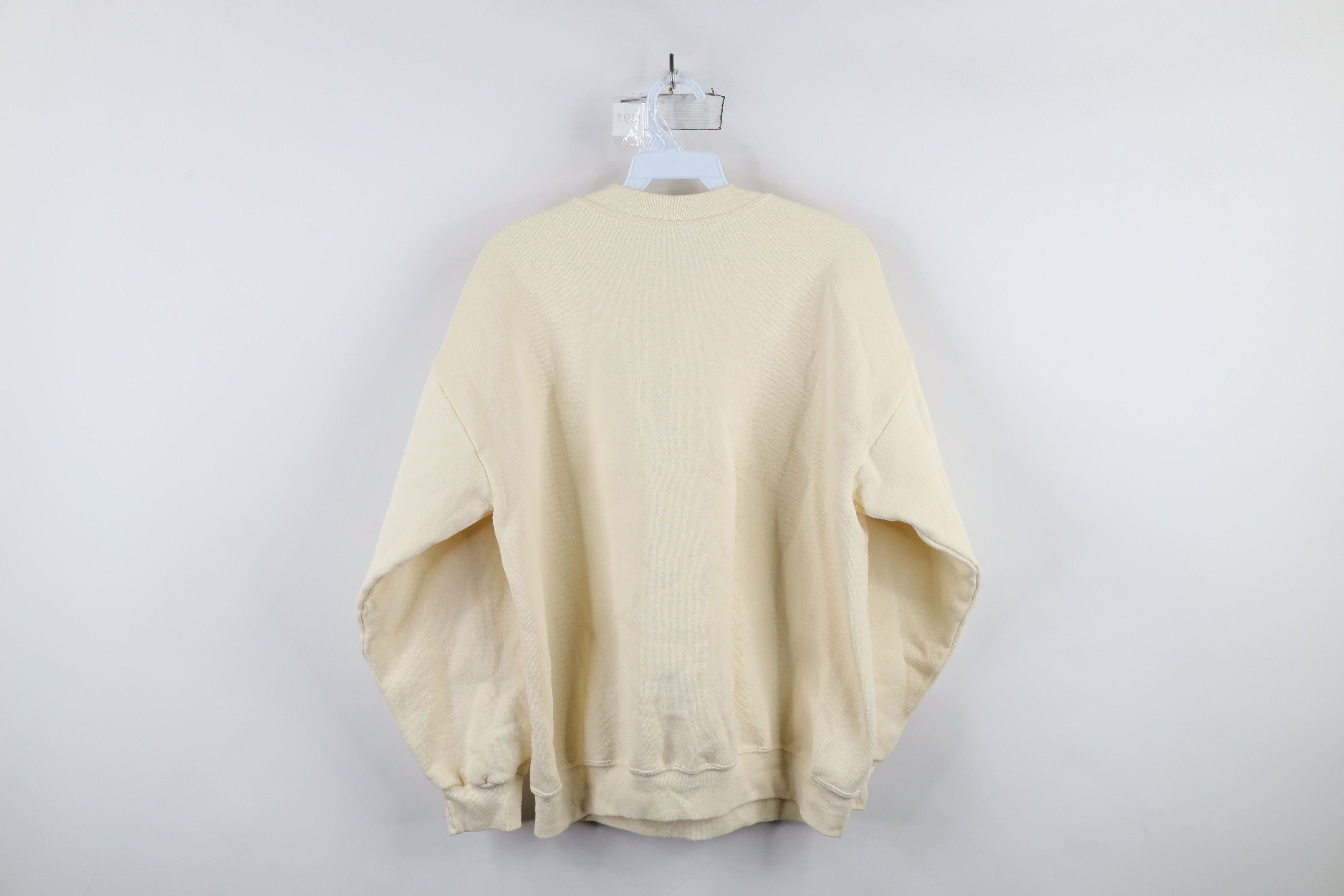 Vintage Vintage 90s Streetwear Hummingbird Sweatshirt Cream USA Size L / US 10 / IT 46 - 9 Thumbnail
