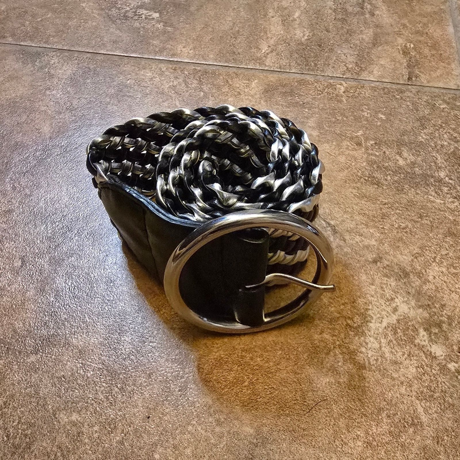 Other Black Metallic Braided | KENNETH COLE | 33 Belt Size ONE SIZE - 2 Thumbnail