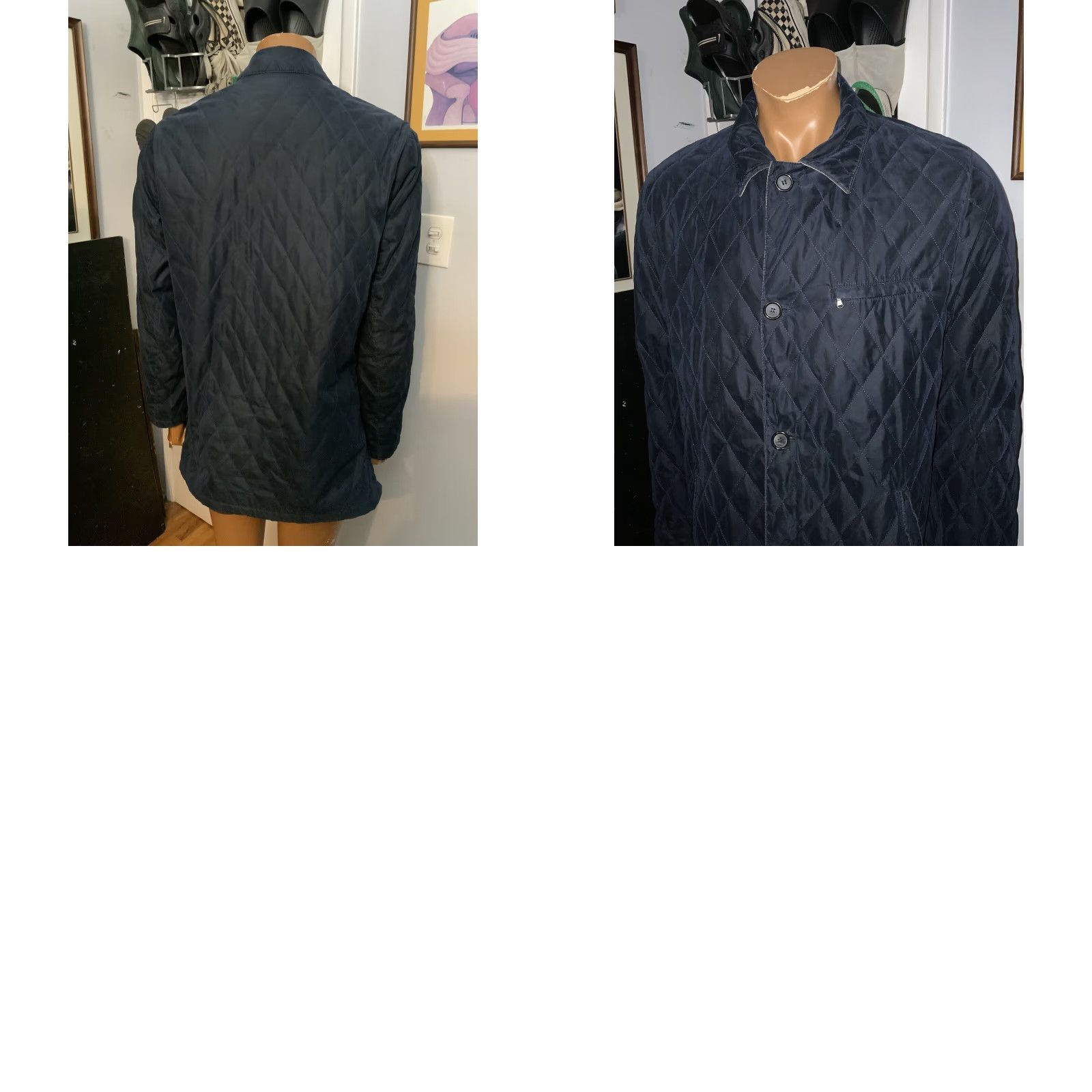 Vintage VINTAGE Longhi Made In Italy Navy Blue Quilted Chore Barn Button Jacket Sz. M (50) Men Jacket Quilted Blue Button 50 Regular Size M Italy Size US M / EU 48-50 / 2 - 9 Thumbnail