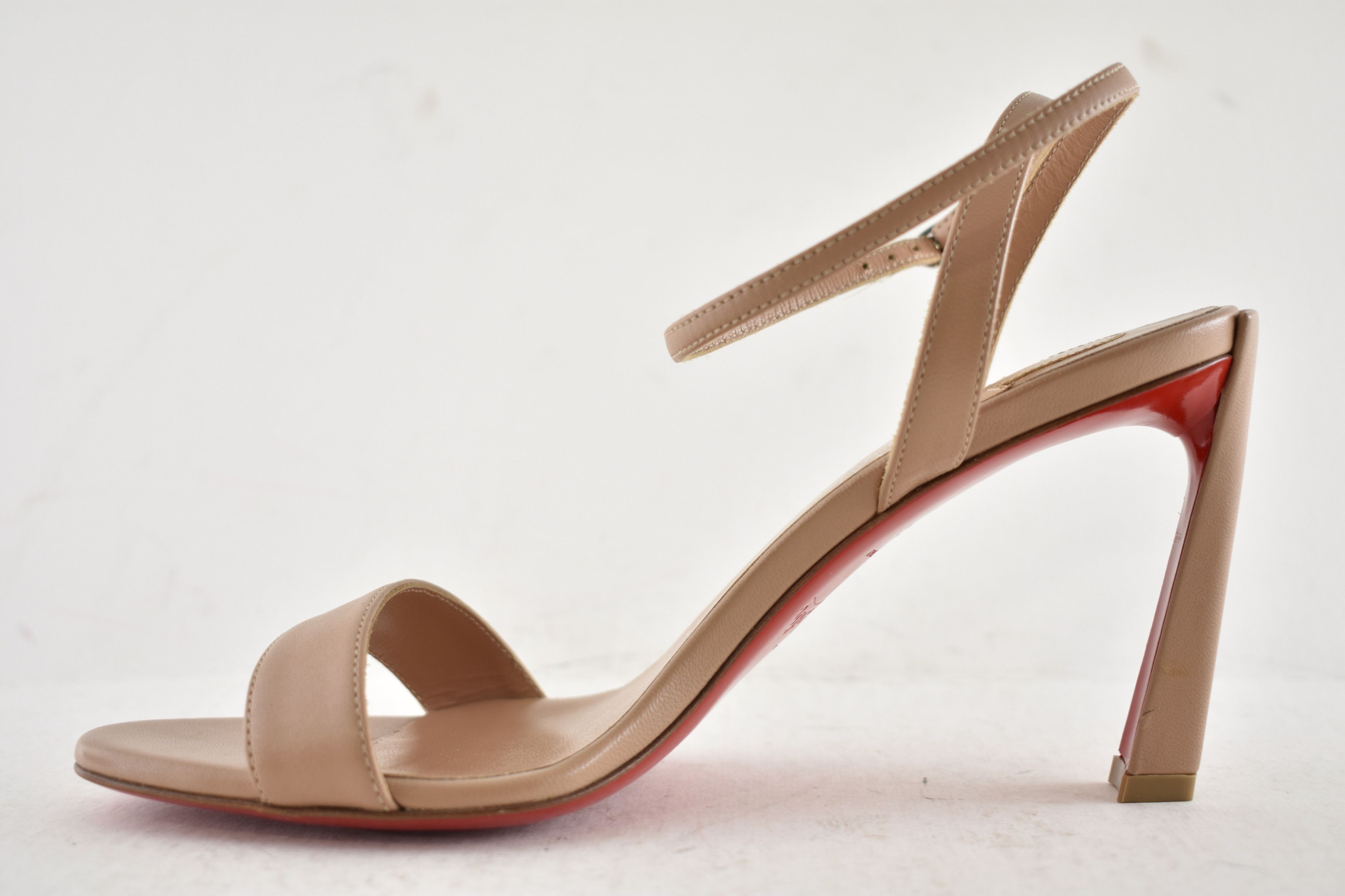 Christian Louboutin Condora Queen 85 Blush Nude Ankle Strap Sandal Heel 40.5 Size US 10.5 / IT 40.5 - 10 Thumbnail