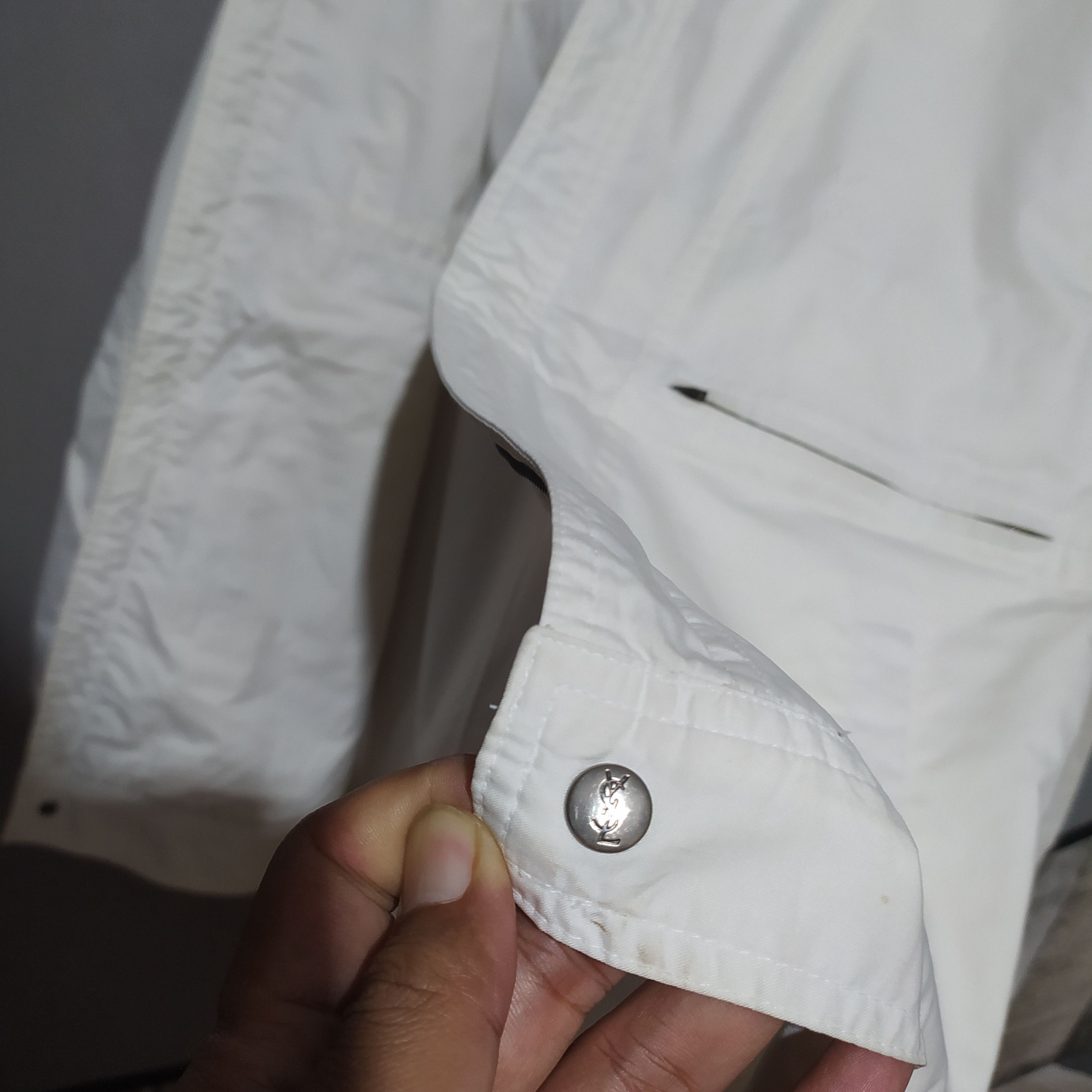 Vintage × Yves Saint Laurent Vintage YSL x Yves Saint Laurent Jacket White On White Size US M / EU 48-50 / 2 - 9 Thumbnail