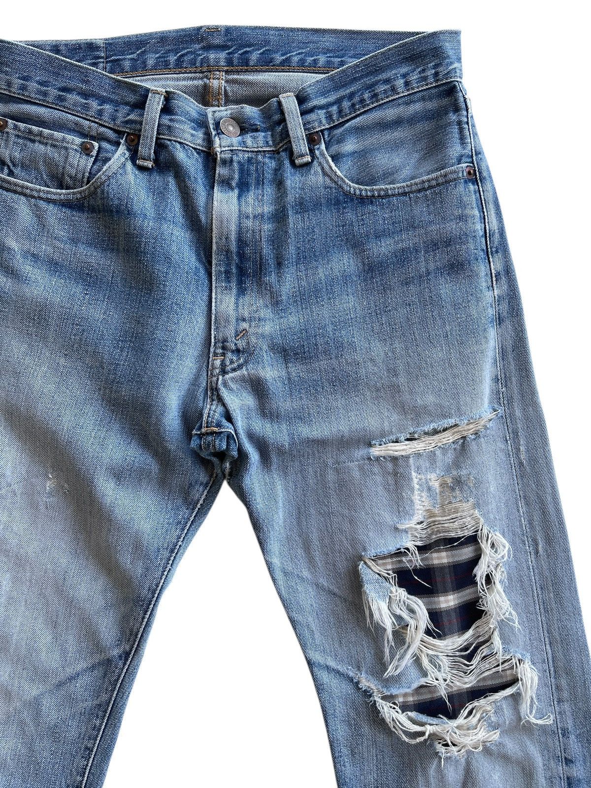 Levi's Vintage Clothing Vintage Levis Ripped Distressed Denim Size US 30 / EU 46 - 6 Thumbnail