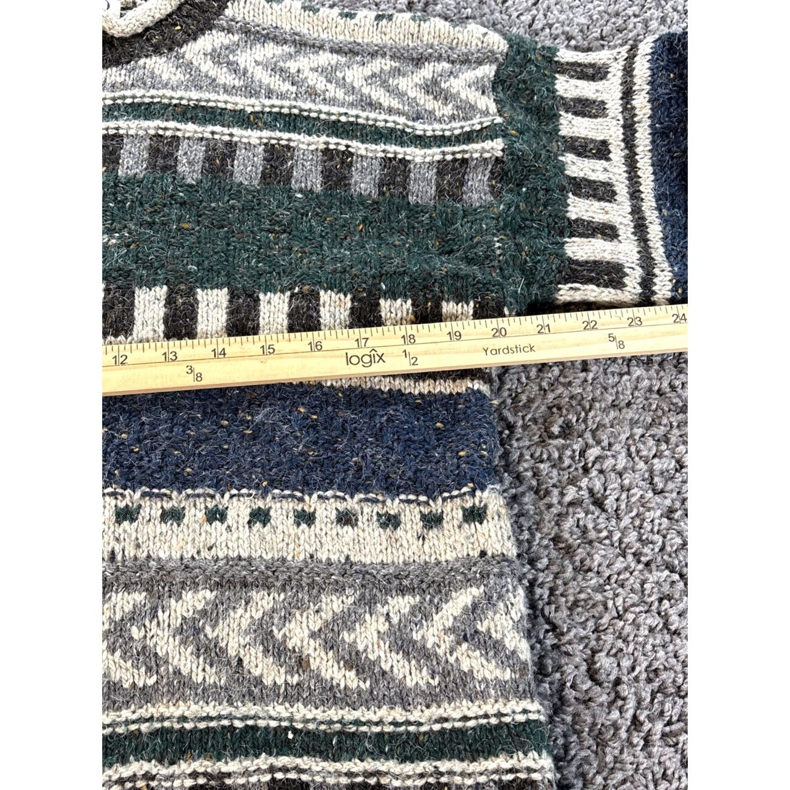 Vintage VINTAGE Bravo Sweater Mens M Gray Wool Heavy Knit Pullover Roll Neck Stripe Speckled 1990s Grunge Mens Size US M / EU 48-50 / 2 - 3 Thumbnail