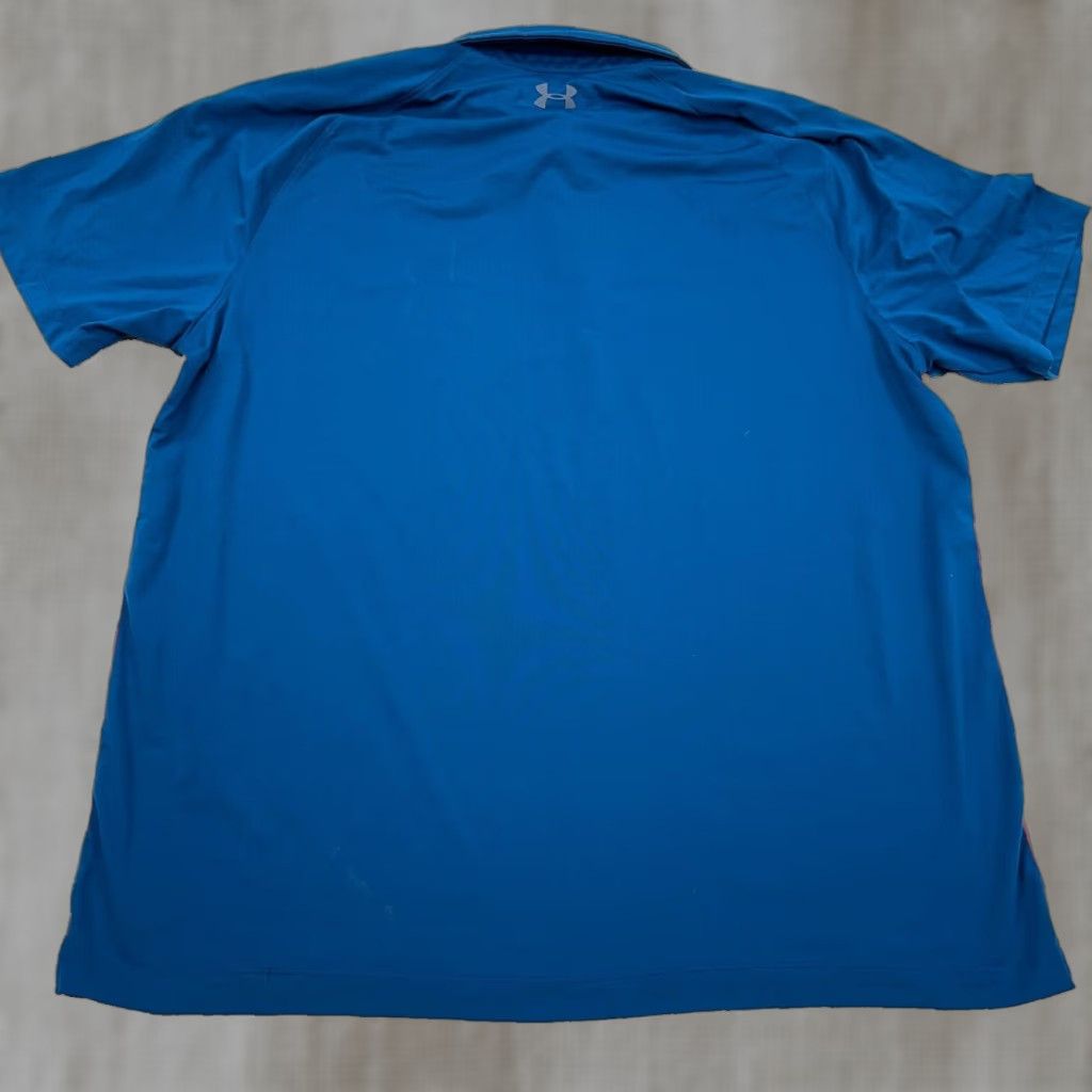 Under Armour Under Armour Polo Shirt Men XL Orange Blue Loose Fit Performance Polo Shirt Athletic Sun 90s Size US XL / EU 56 / 4 - 1 Thumbnail