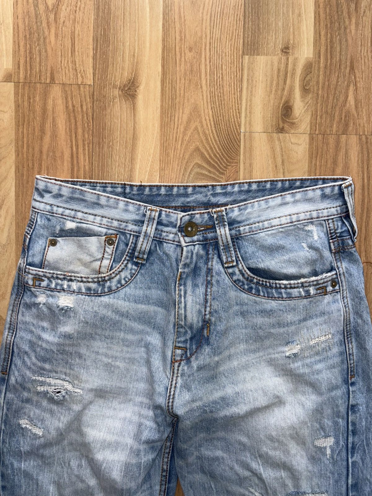 BUCKAROO VINTAGE Buckaroo Distressed Patchwork Flared Jeans | 32x27 Size US 32 / EU 48 - 3 Thumbnail