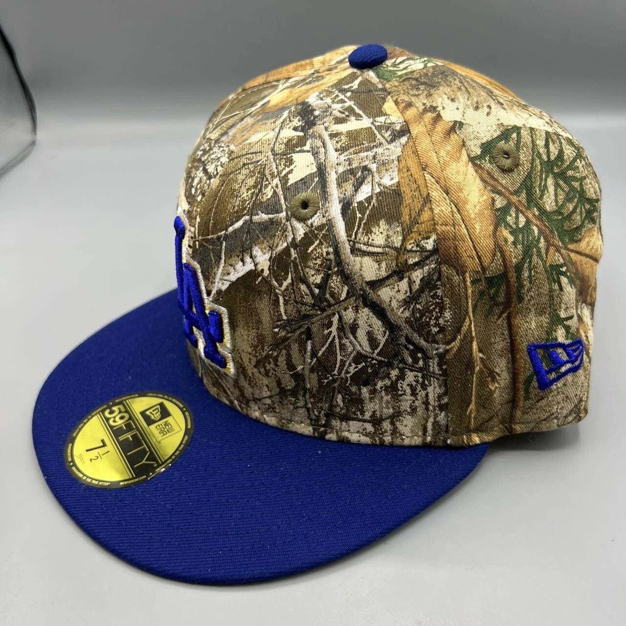 New Era Los Angeles LA Dodgers Hat Men 7 1/2 Realtree Camo Fitted Size ONE SIZE - 7 Thumbnail