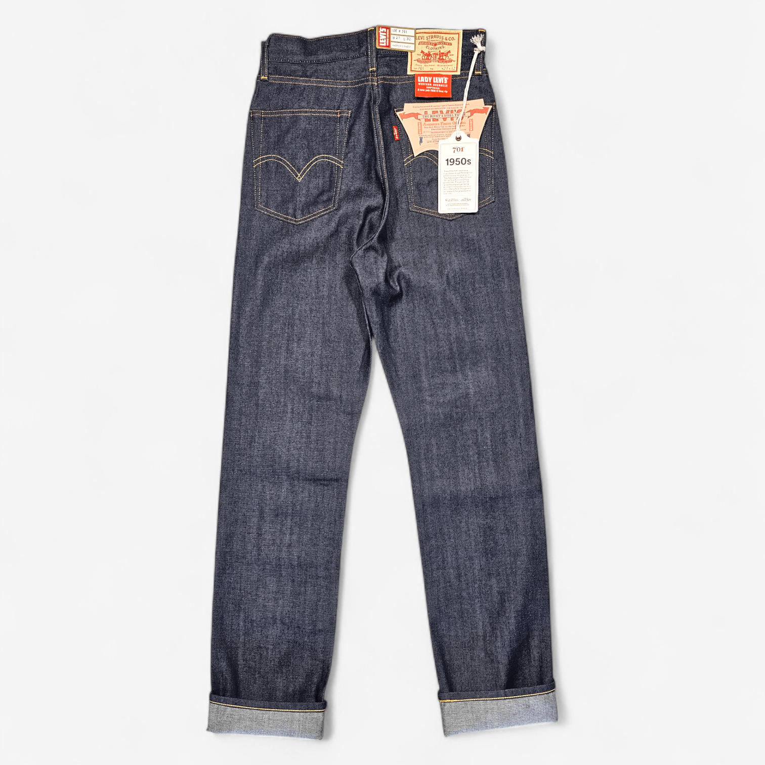 Levi's Vintage Clothing Levi's Vintage Clothing 1950's 701 Big E Selvedge Japan Made Size 27" / US 4 / IT 40 - 5 Thumbnail