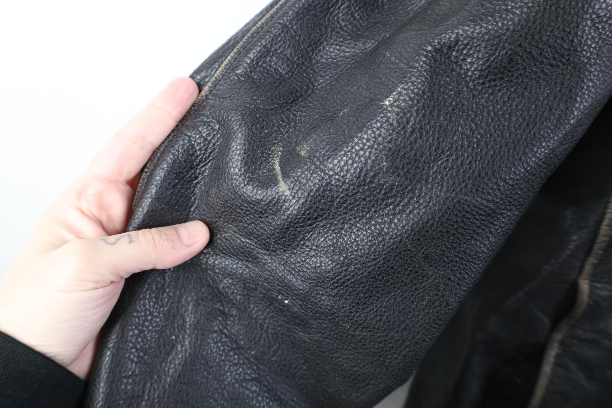 Vintage Vintage 90s Y2K Streetwear Leather Bomber Jacket Black Size US XL / EU 56 / 4 - 7 Thumbnail
