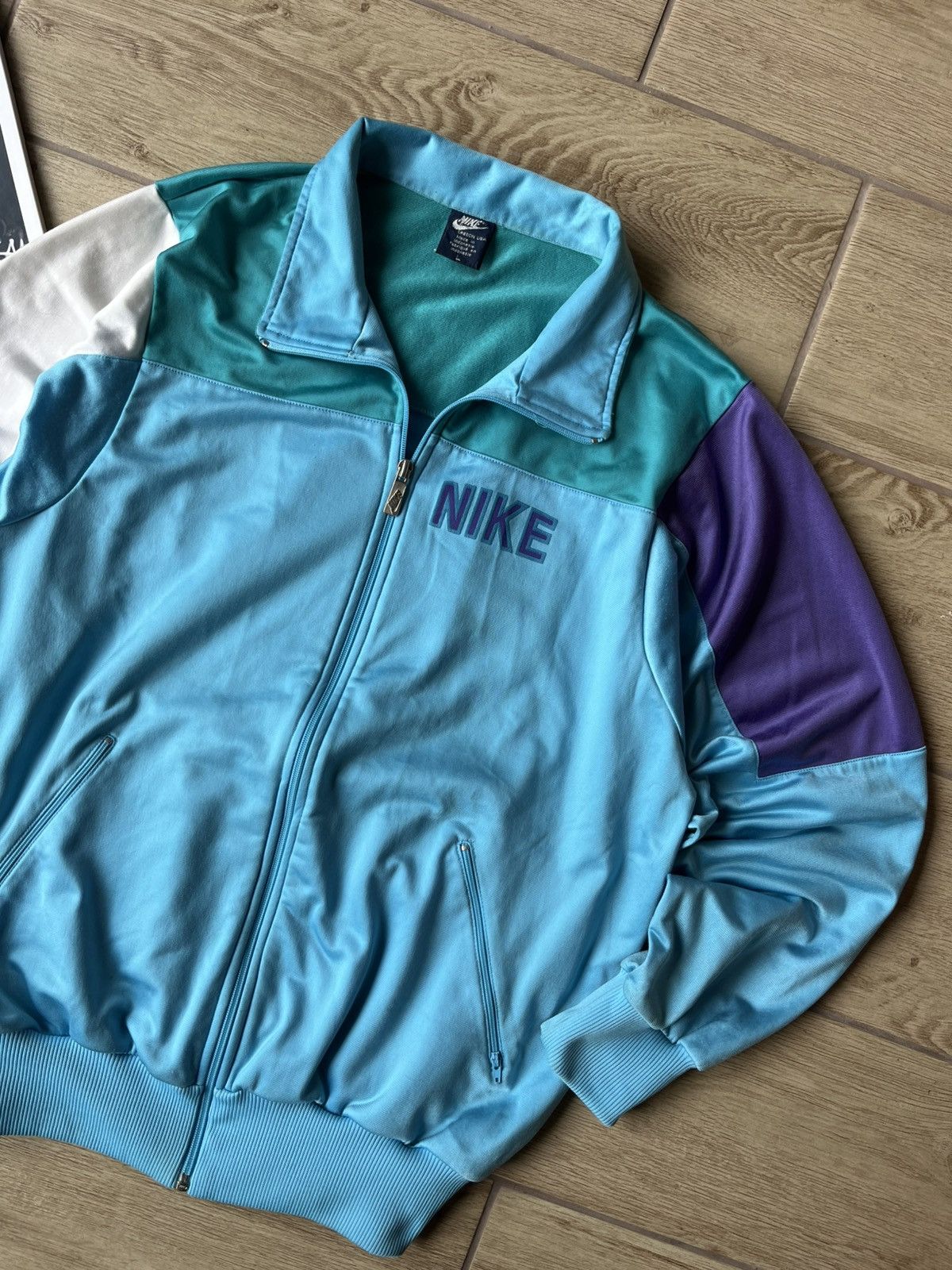Nike Vintage 80s Nike Track Jacket Mens L Big Logo Oregon USA Size US L / EU 52-54 / 3 - 3 Thumbnail